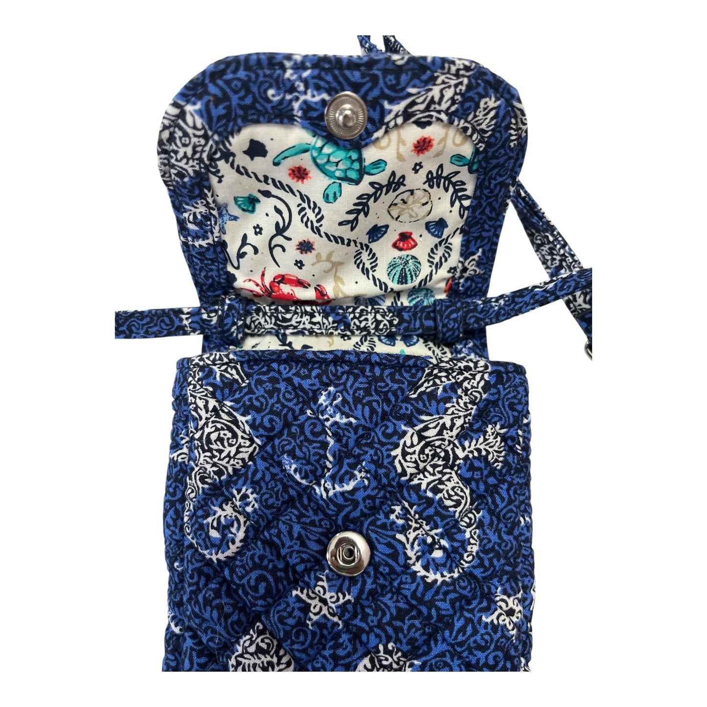 Vera Bradley Mini Crossbody Bag – Seahorse Print Quilted Cotton