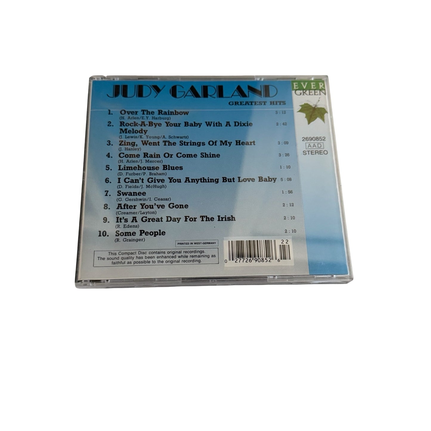 Judy Garland Greatest Hits CD Evergreen Original Recordings AAD Stereo