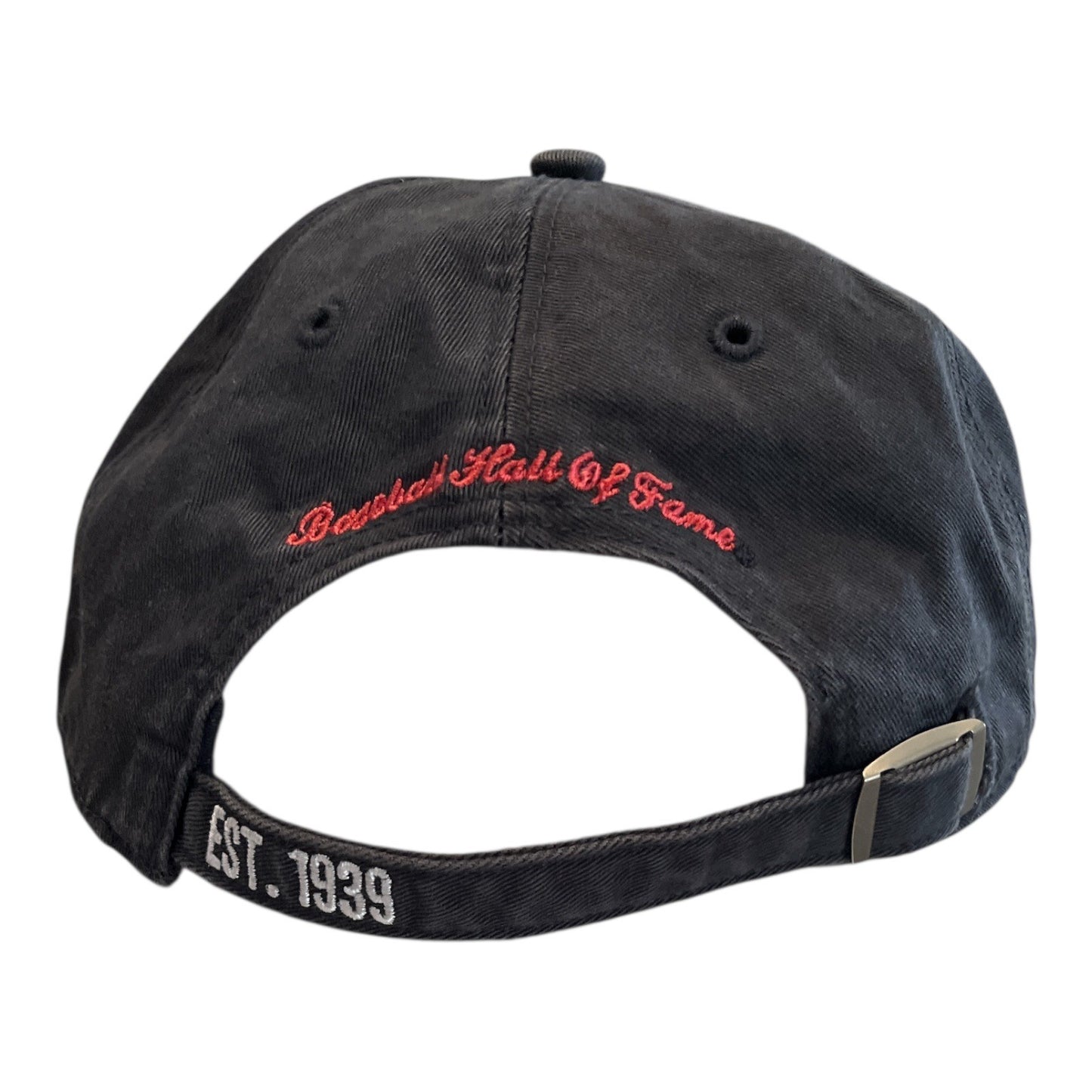 '47 Brand Women's Baseball Hall of Fame Adjustable Hat – Black & Red – Est. 1939 – One Size