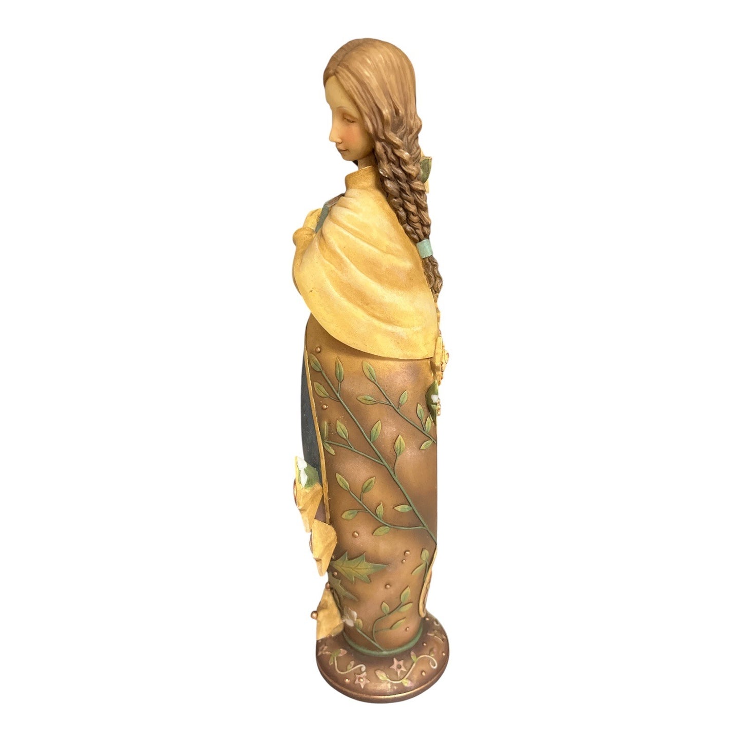Blooming Wild Karen Hahn Figurine – 2003 Enesco Girl Holding Book, Stars, Missing Petal