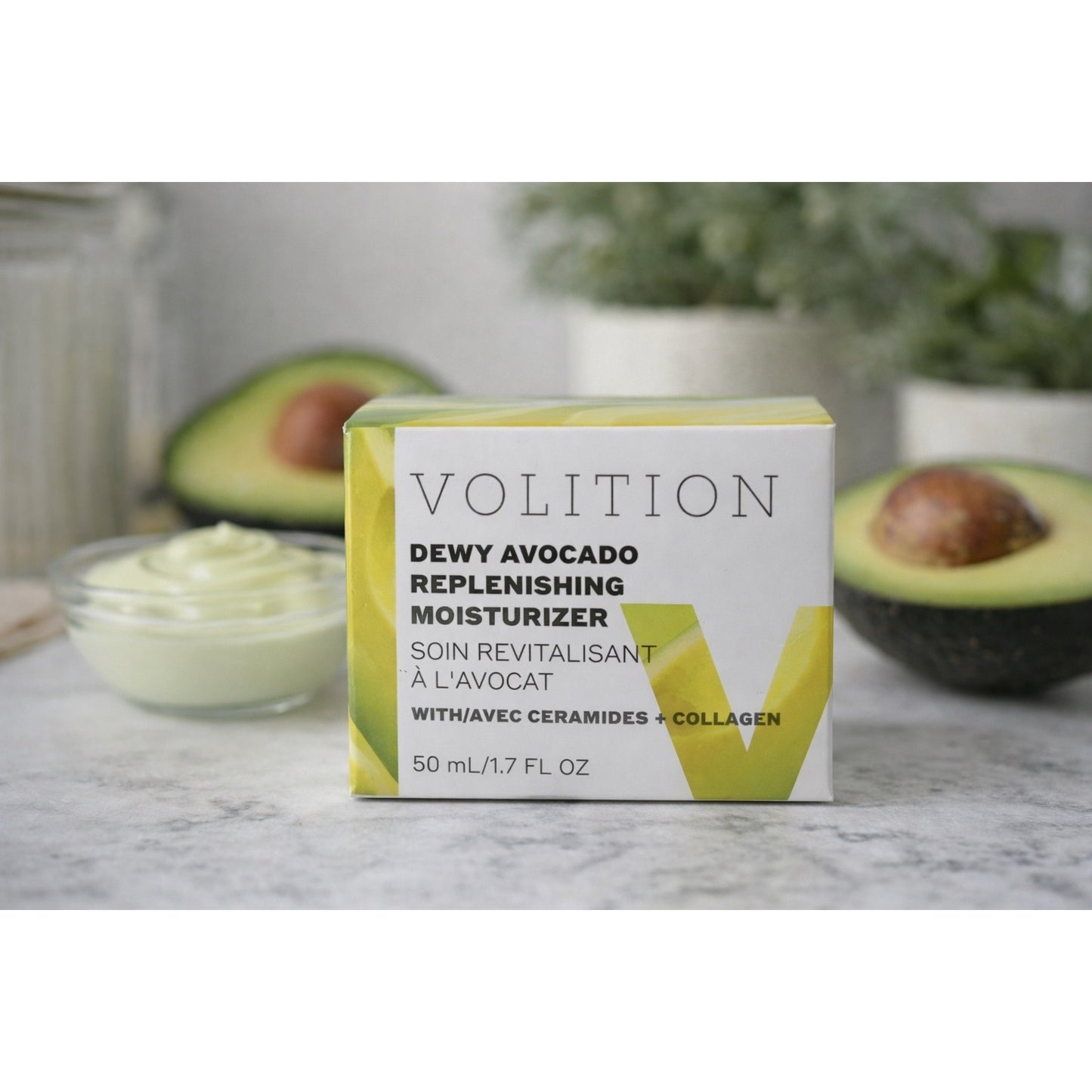 Volition Dewy Avocado Replenishing Moisturizer 1.7 oz Ceramides Collagen Vegan