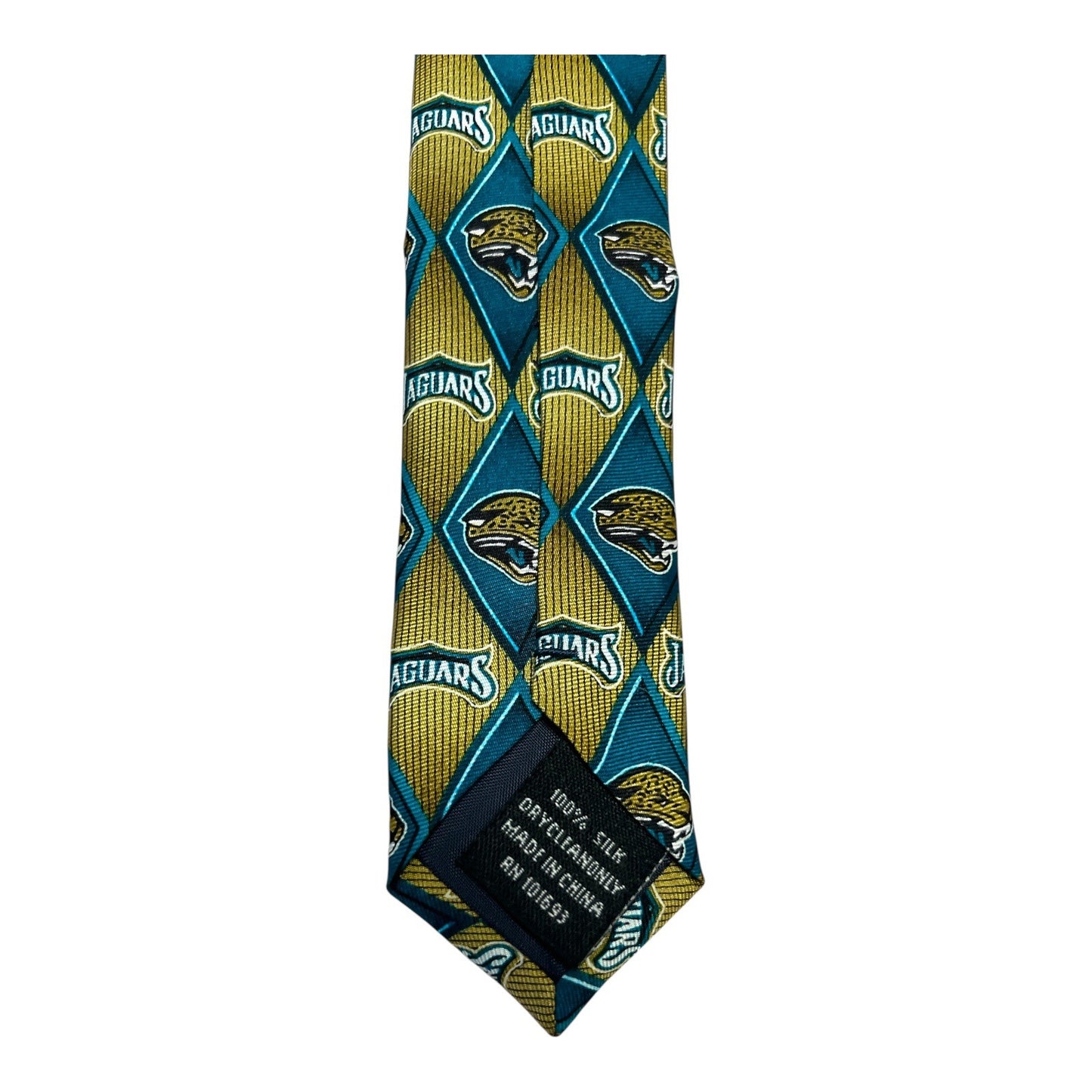 Vintage Jacksonville Jaguars NFL Silk Tie – 1990s Football Neckwear – 56” x 4”