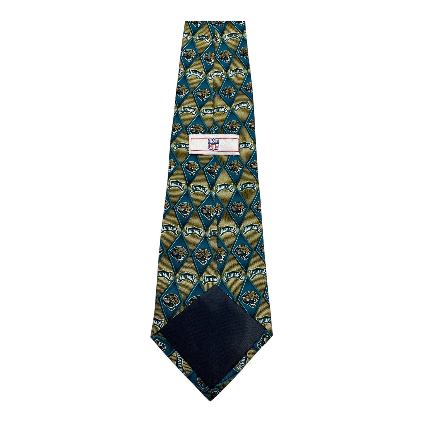 Vintage Jacksonville Jaguars NFL Silk Tie – 1990s Football Neckwear – 56” x 4”