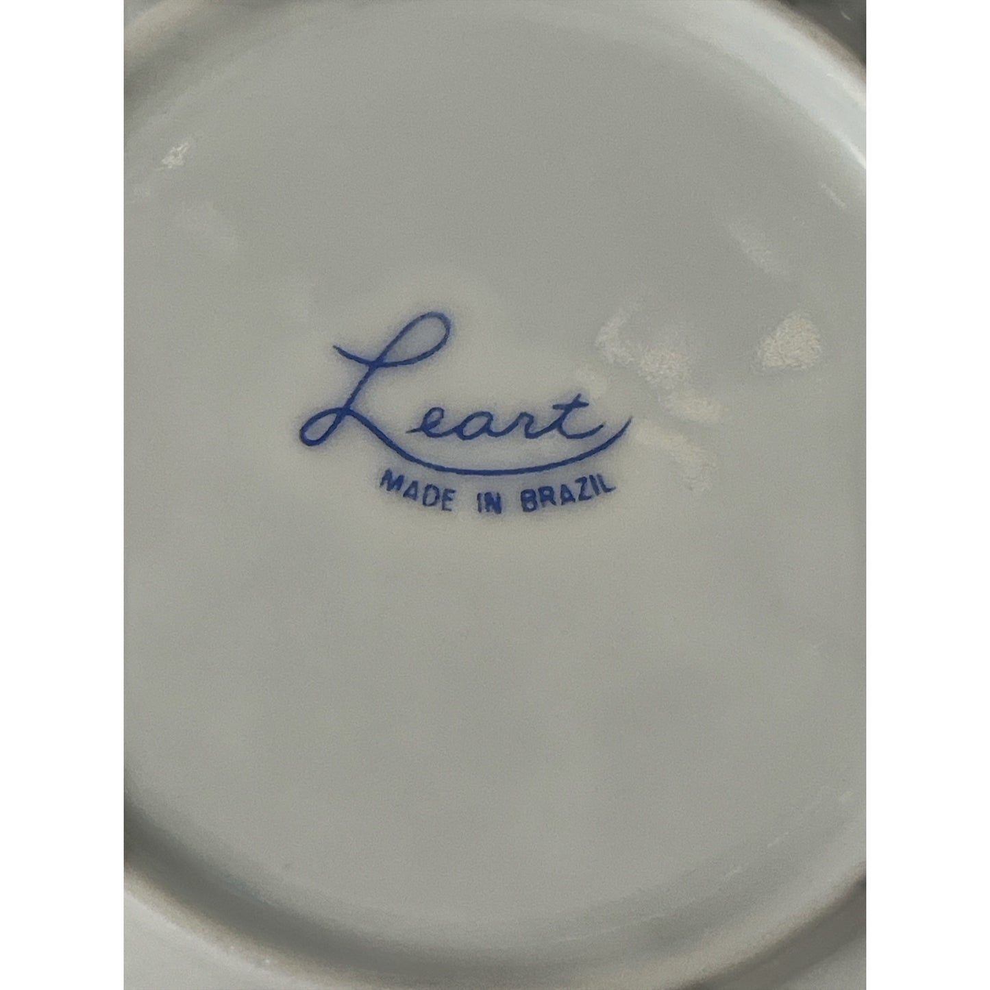 80s-90s Leart Demitasse Cup & Saucer Set – Hand-Painted Floral Design – Made in Brazil