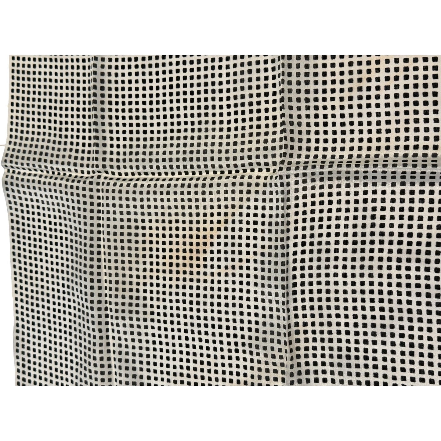 Vera Black White Geometric Grid Print Square Scarf 24" Satin Feel Neck Scarf