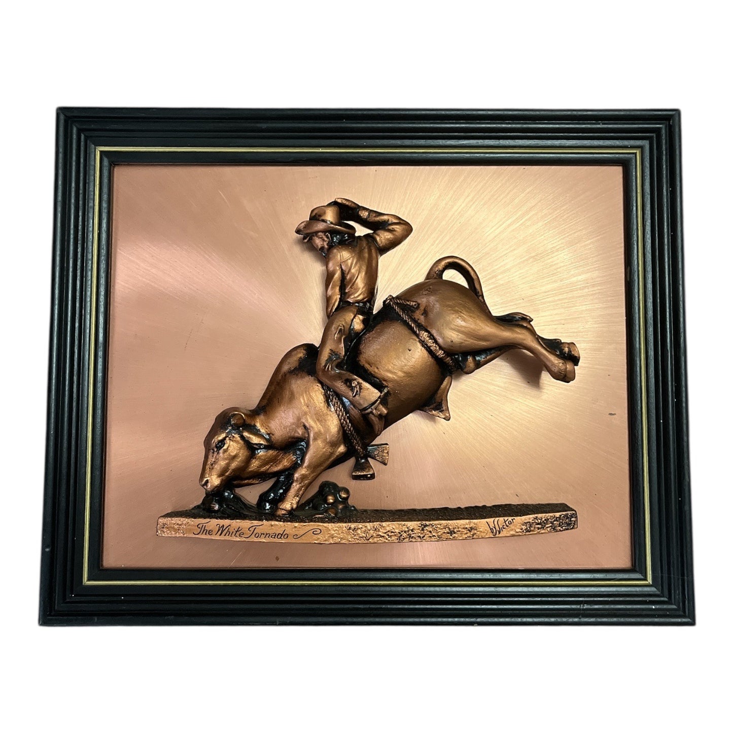 Vintage “The White Tornado” 3D Wall Sculpture by Victor – Copper Relief Art by Copperama Inc.