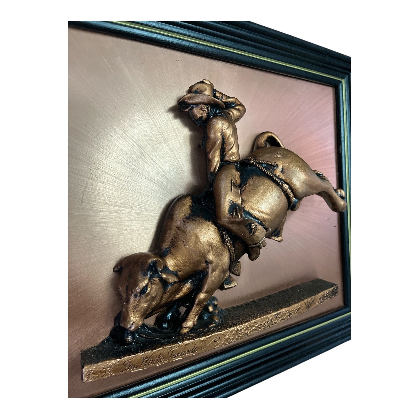Vintage “The White Tornado” 3D Wall Sculpture by Victor – Copper Relief Art by Copperama Inc.