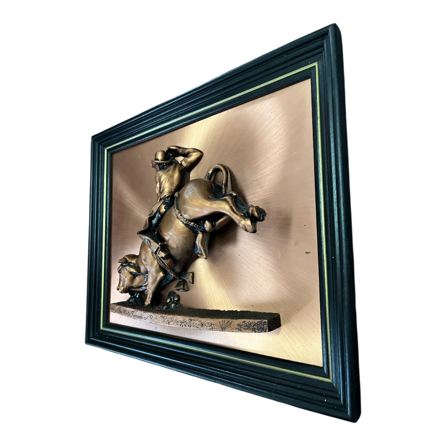 Vintage “The White Tornado” 3D Wall Sculpture by Victor – Copper Relief Art by Copperama Inc.