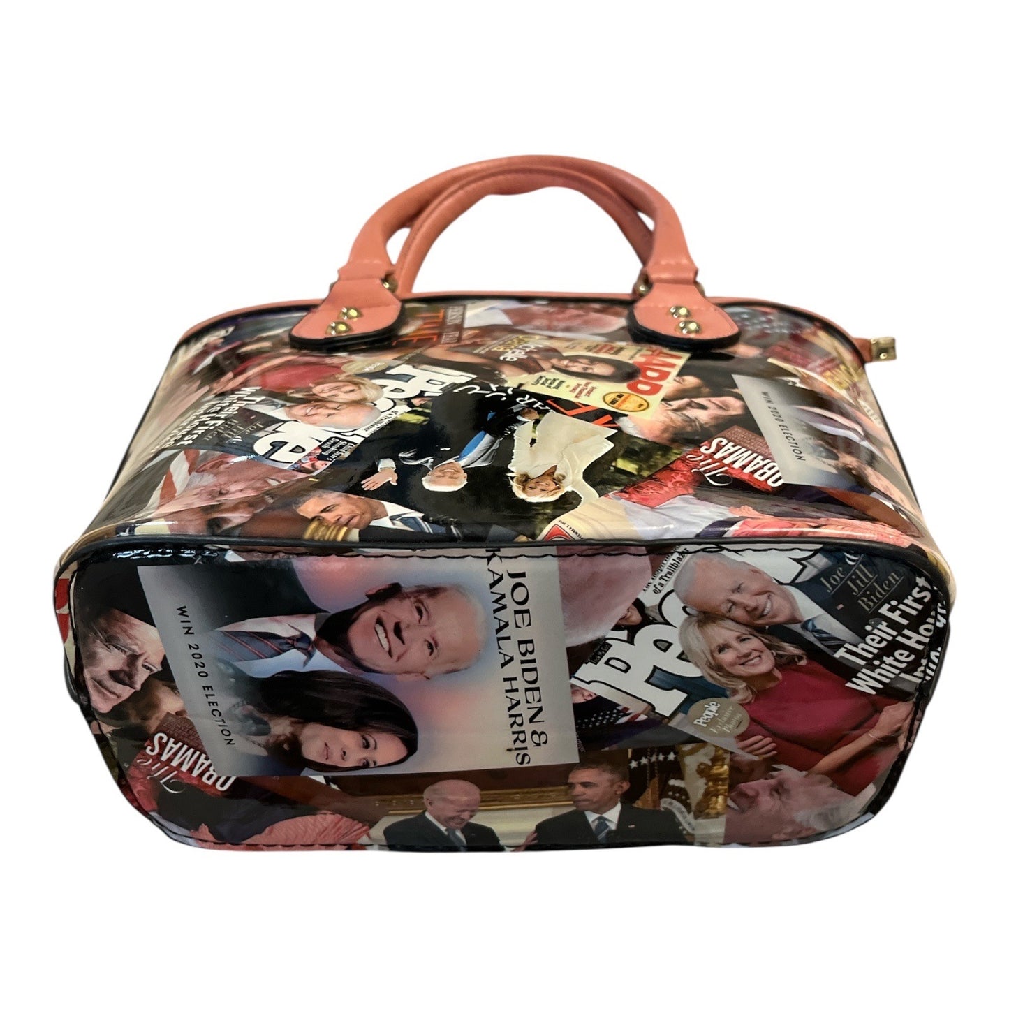 Political Magazine Collage Handbag & Wallet Set – Joe Biden, Barack & Michelle Obama, Kamala Harris