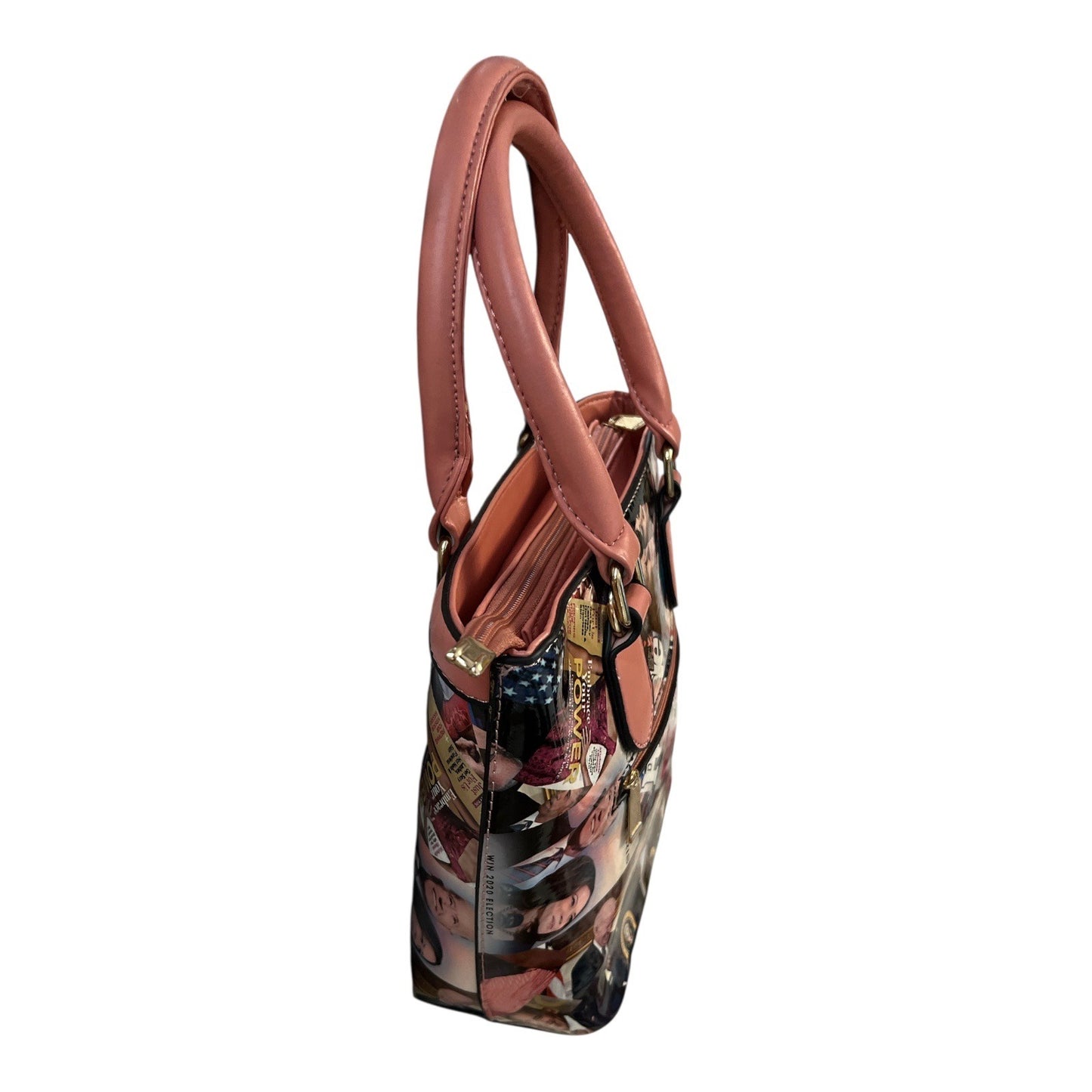 Political Magazine Collage Handbag & Wallet Set – Joe Biden, Barack & Michelle Obama, Kamala Harris
