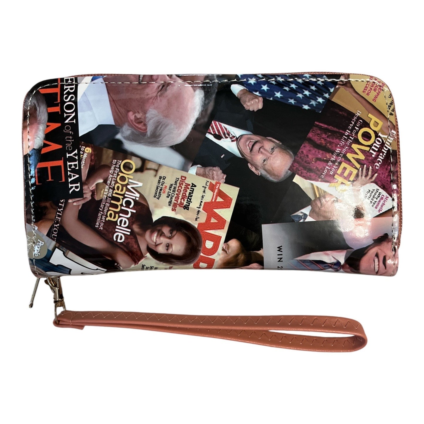 Political Magazine Collage Handbag & Wallet Set – Joe Biden, Barack & Michelle Obama, Kamala Harris