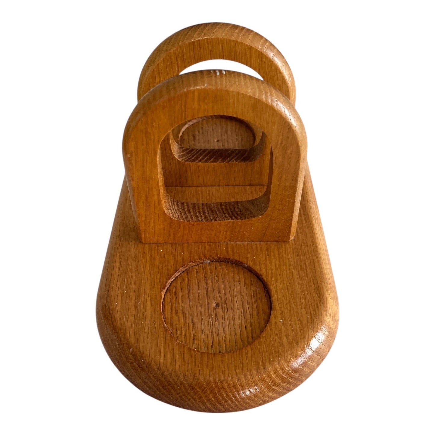 Himark Solid Oak Napkin Holder with Coaster Slots – Vintage Kitchen & Dining