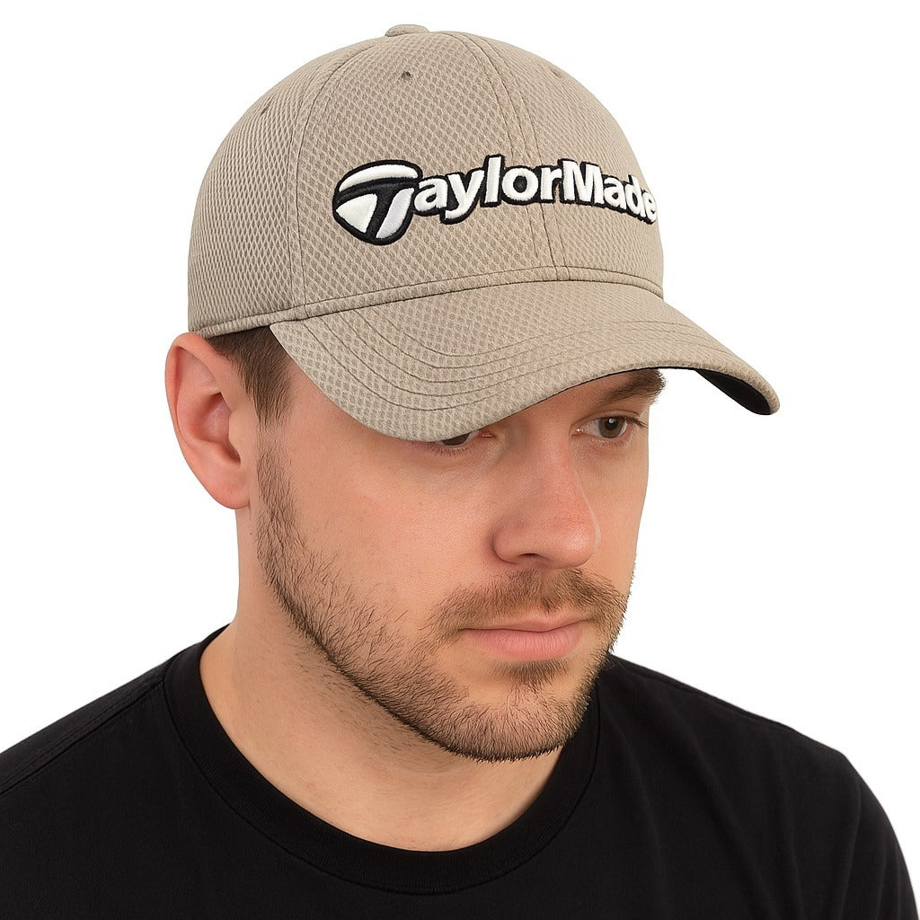 TaylorMade tmax Gear A-Flex Tan Mesh Golf Hat S/M