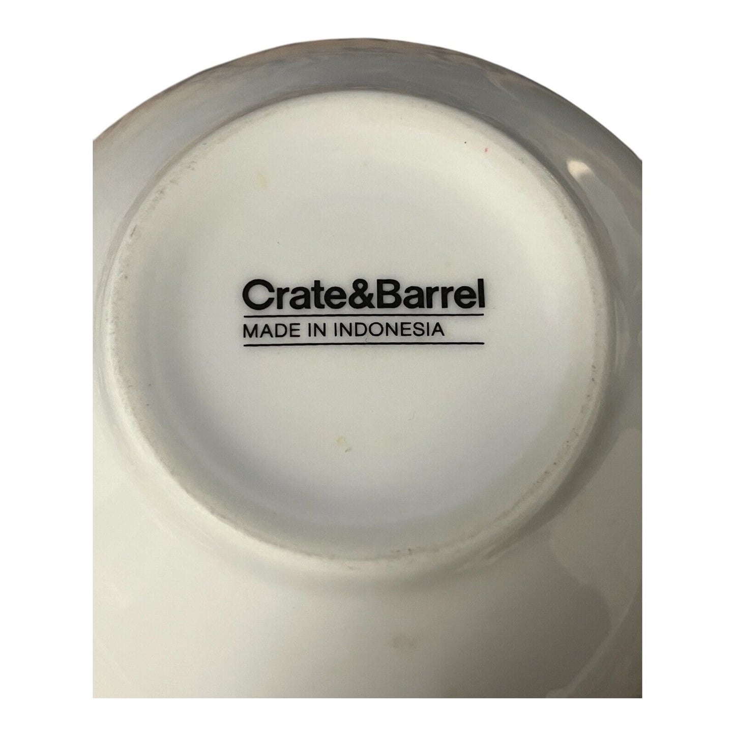 Crate & Barrel White Oversized Soup Mug Bowl Ceramic Coffee Tea Cup 4.5 Inch Diameter