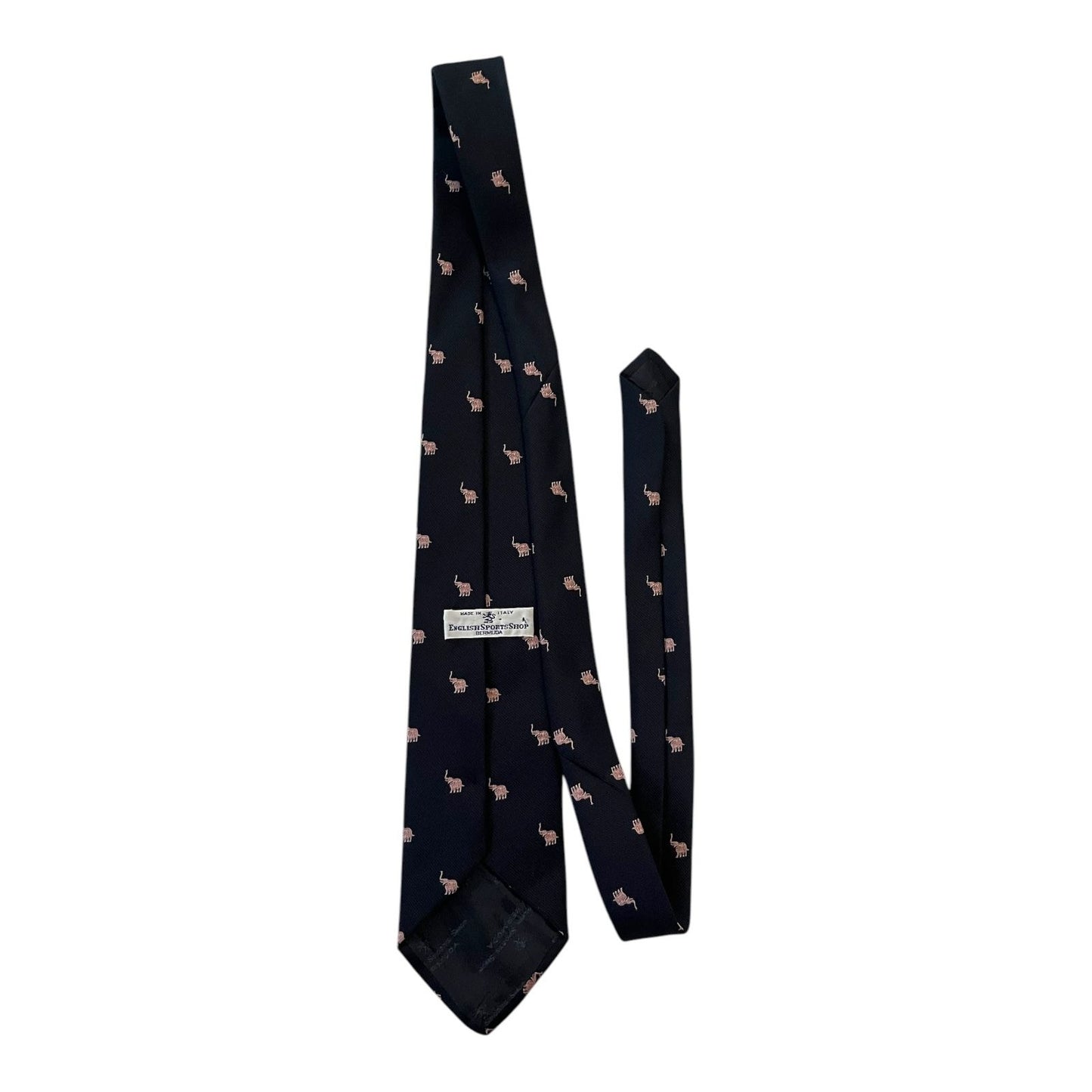 English Sports Shop Bermuda Pink Elephant Men's Neck Tie - Made in Italy