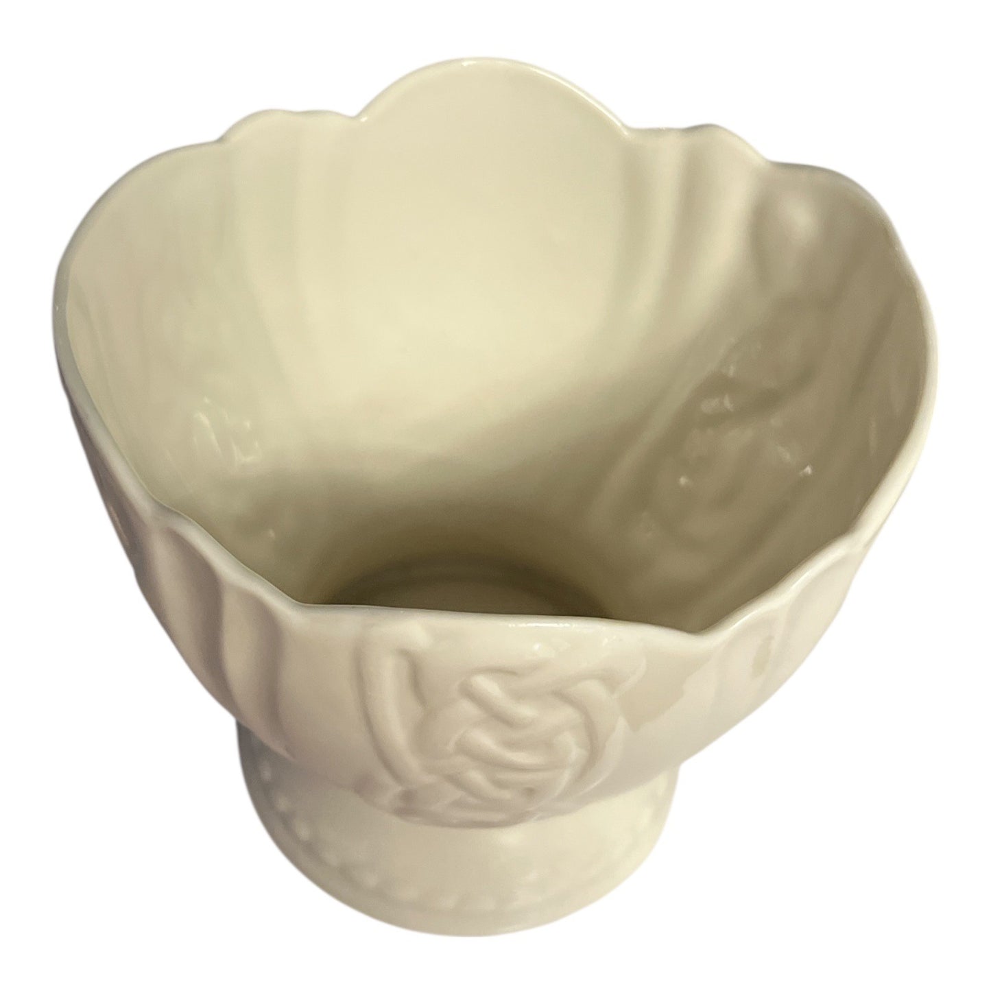 Belleek Trinity Mini-Cache Pot, St. Patrick’s Day 2004, Limited Edition #2614/4400 – Minor Flaw