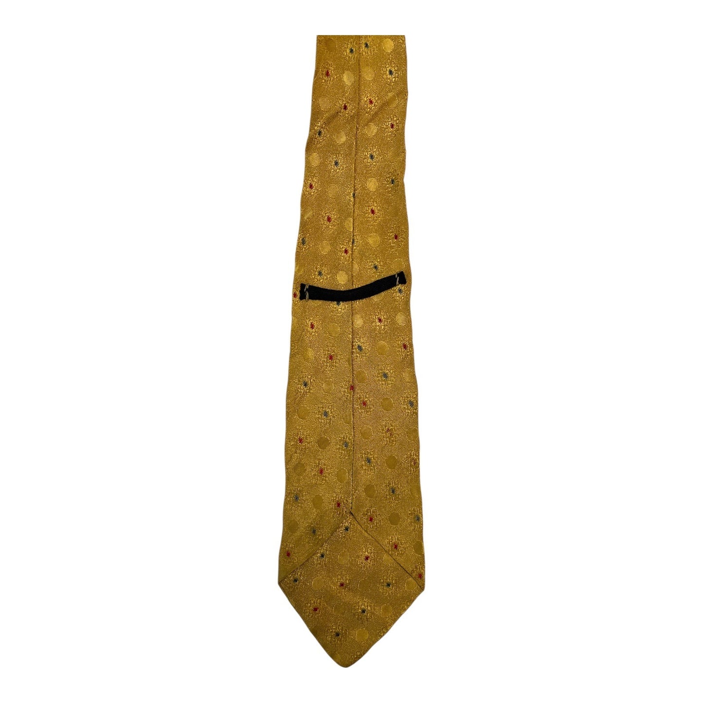 Vintage Gold Geometric Necktie – 56” x 3” – Mid-Century Style Men’s Tie