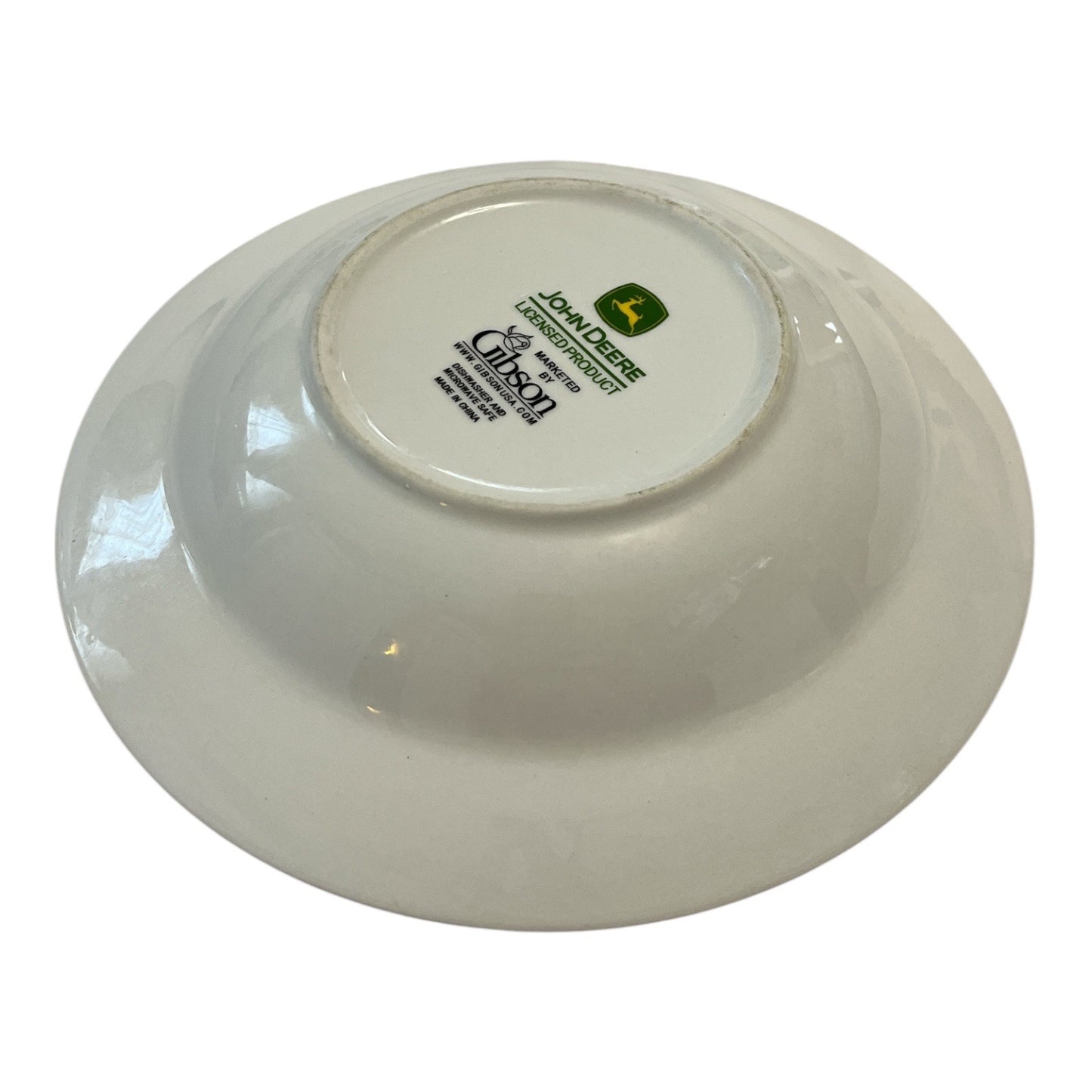John Deere Tractor Soup Salad Bowl 9 in Gibson Licensed 2000s Green Yellow