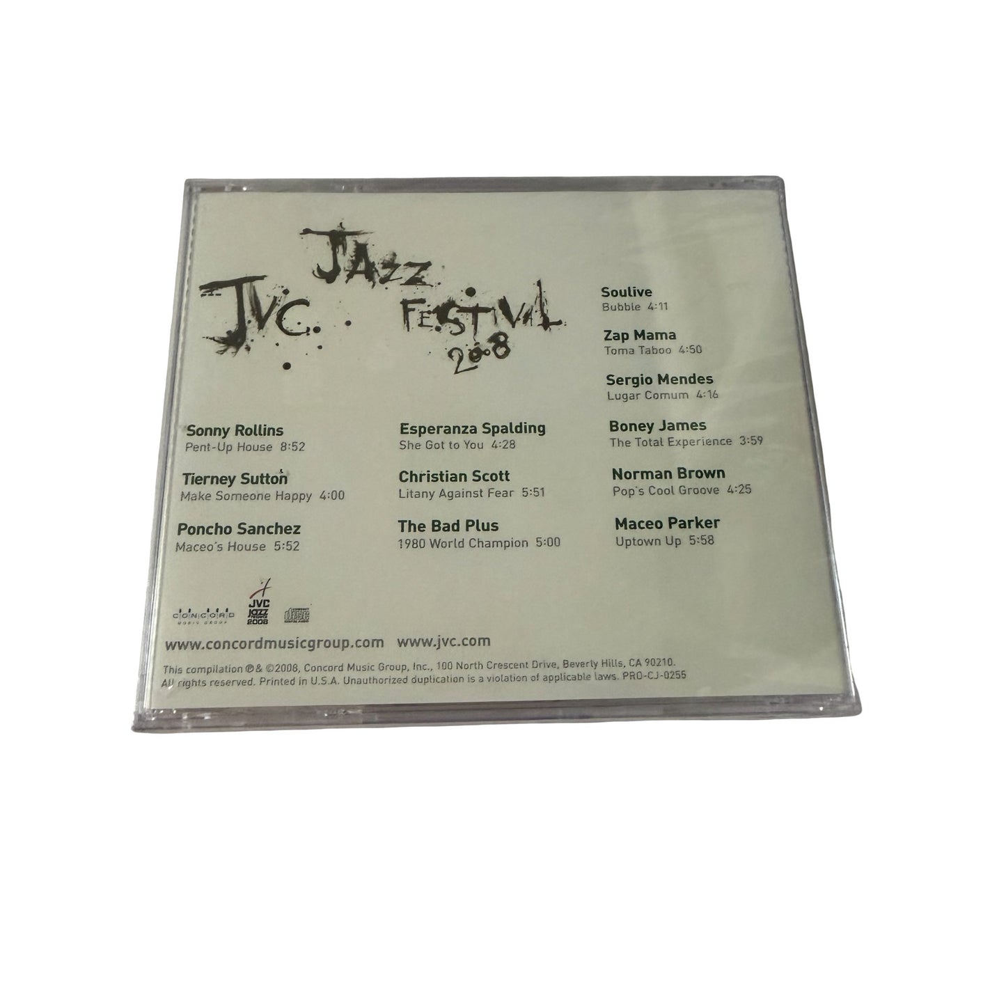 JVC Jazz Festival 2008 Promotional Sampler CD Sealed New Concord Music Sonny Rollins Esperanza Spalding