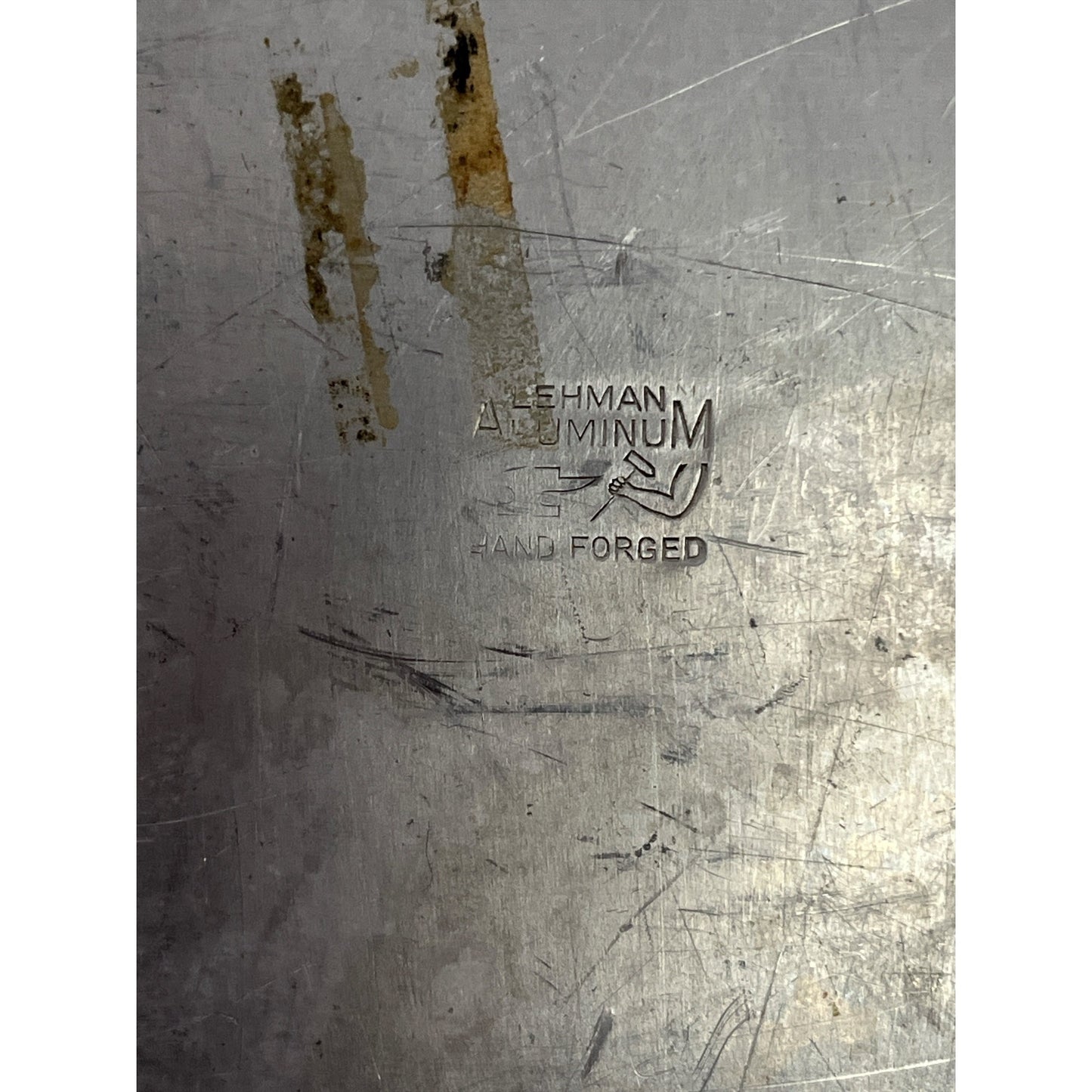 Vintage Lehman Aluminum Hand-Forged Tray – 19" x 13" – Daisy Floral Pattern – Made in USA – c. 1950s–1960s