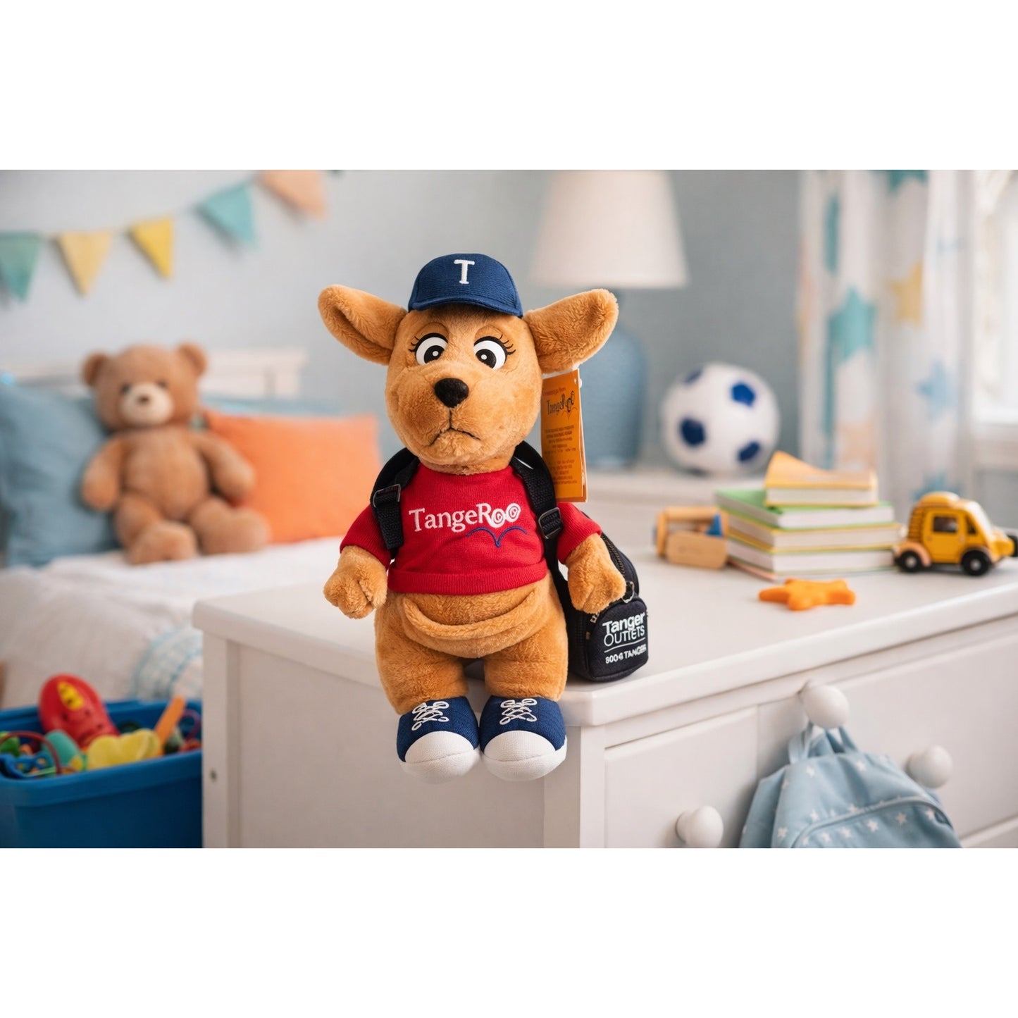 Tanger Outlets Kangaroo Plush Mascot With Backpack 9.5 Inch Stuffed Animal