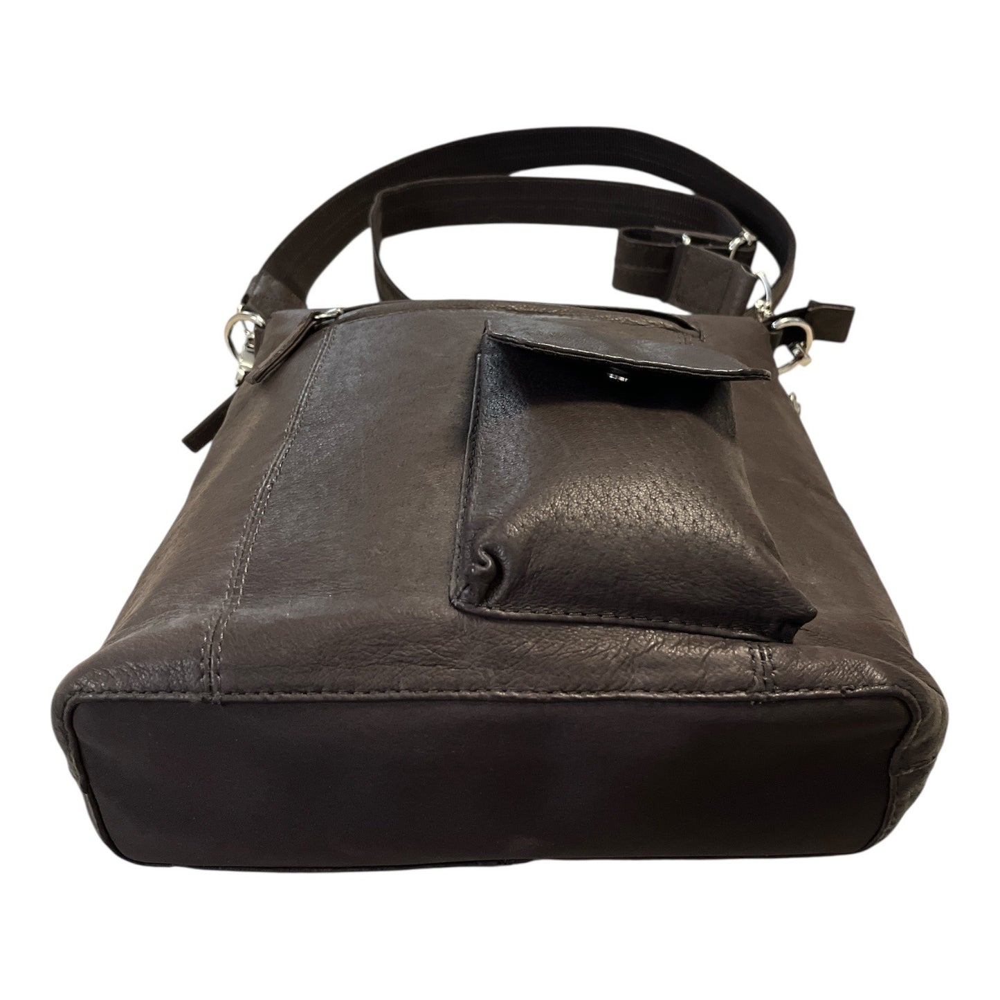 Gun Tote’n Mamas Concealed Carry Brown Faux Leather Crossbody Bag – 2012 – Adjustable Strap, Organizer Pockets, Holster Included