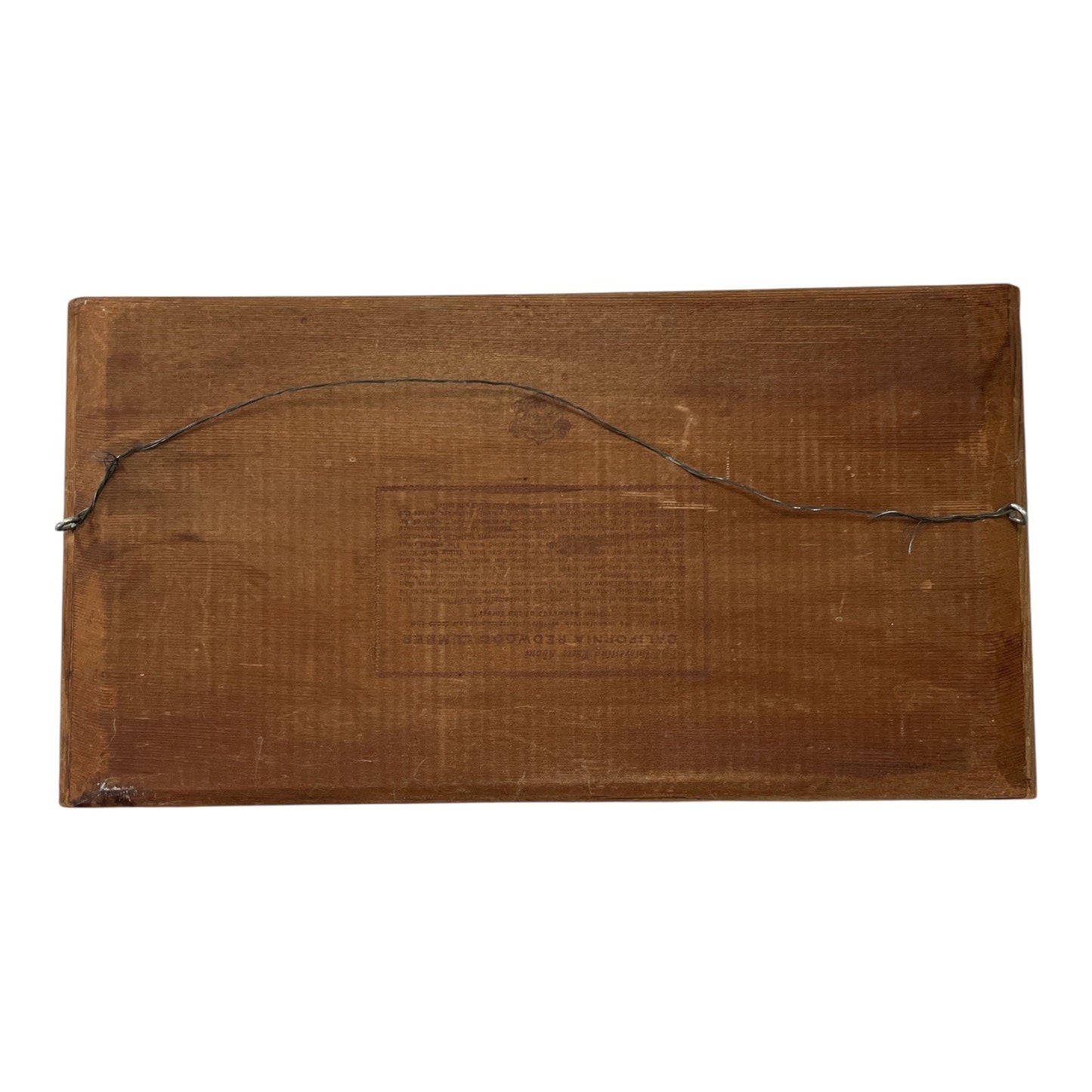 Vintage California Redwood Tray – Scenic Etched Design, 1940s–60s Souvenir, 14x7.5”