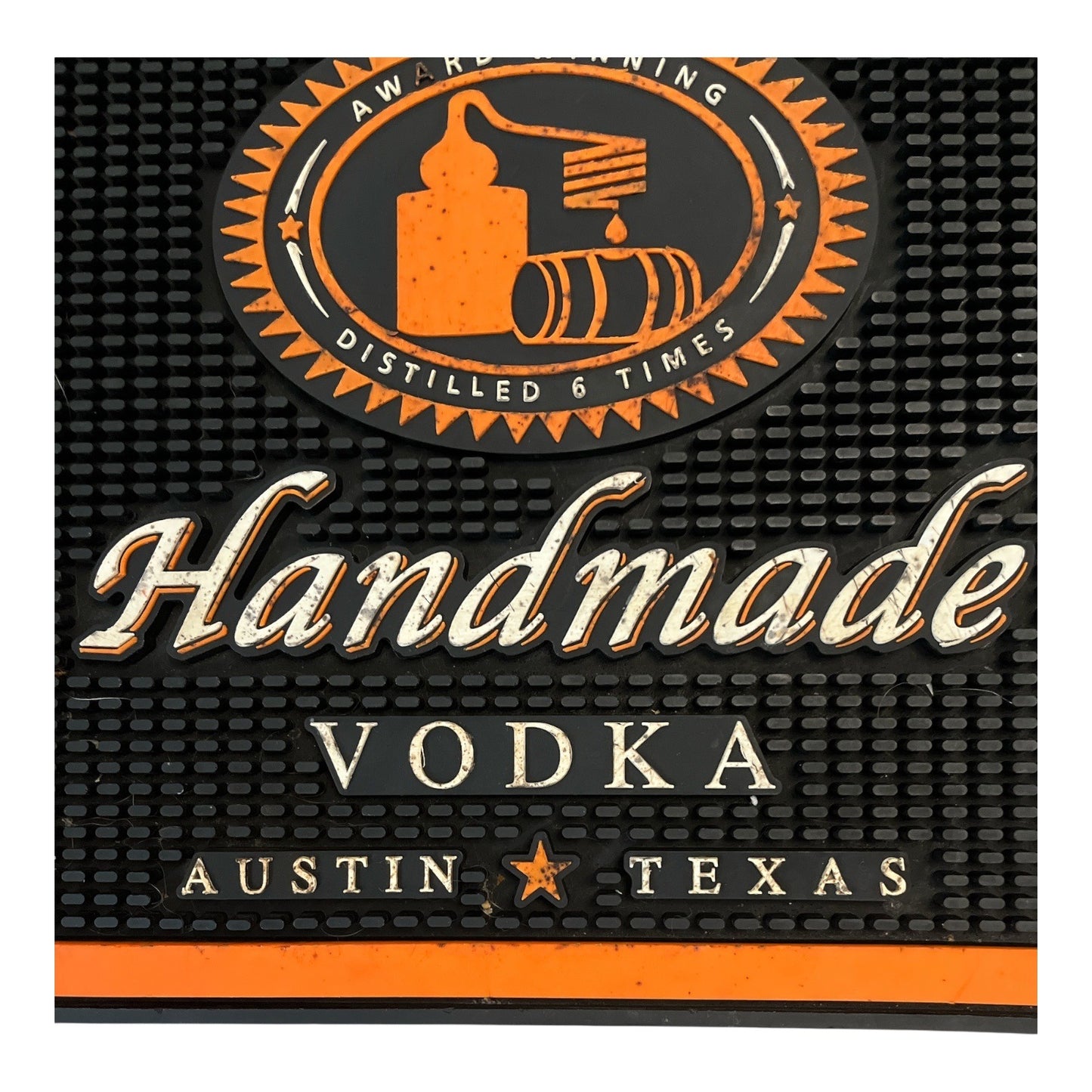 VTG Tito’s Handmade Vodka Bar Mat – Rubber Spill Mat – Austin Texas – 2010s – 16x16"