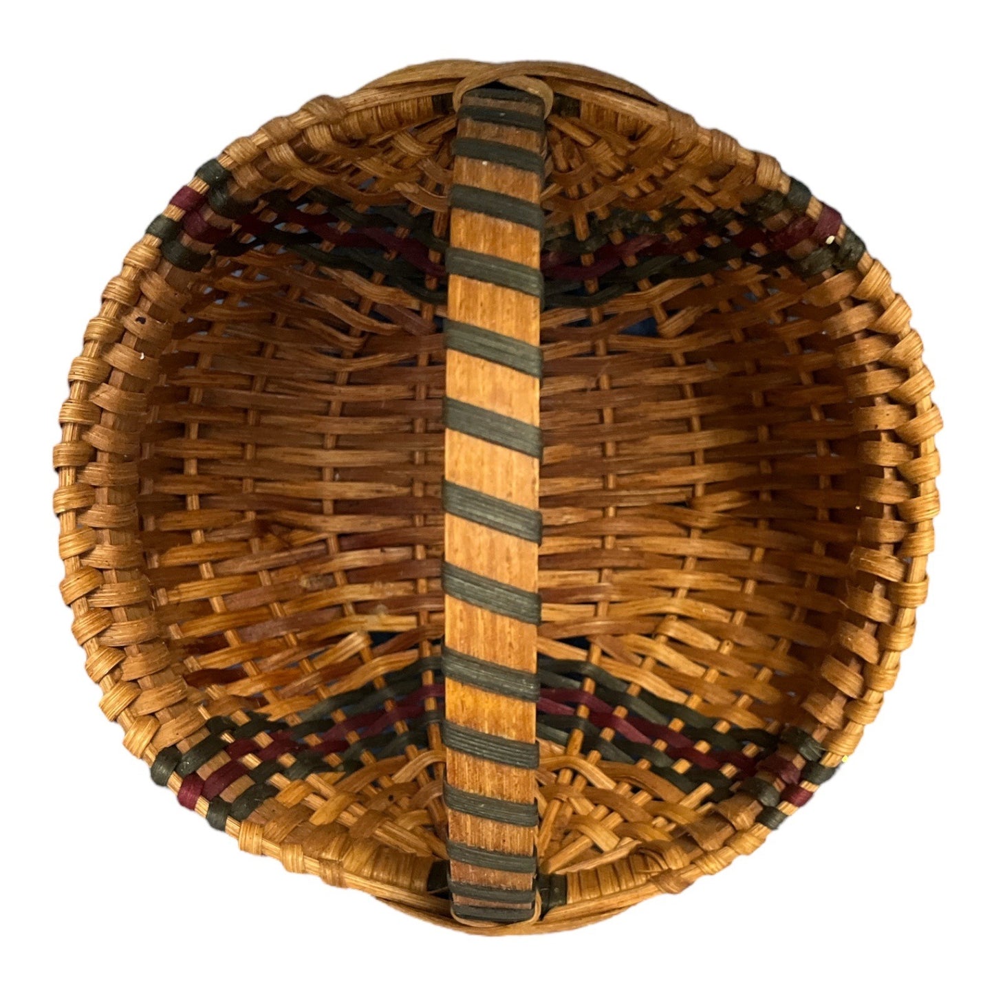 2004 Signed Handwoven Basket by Daniel E. Mast – Amish Folk Art Style – Lemon-Shaped Base