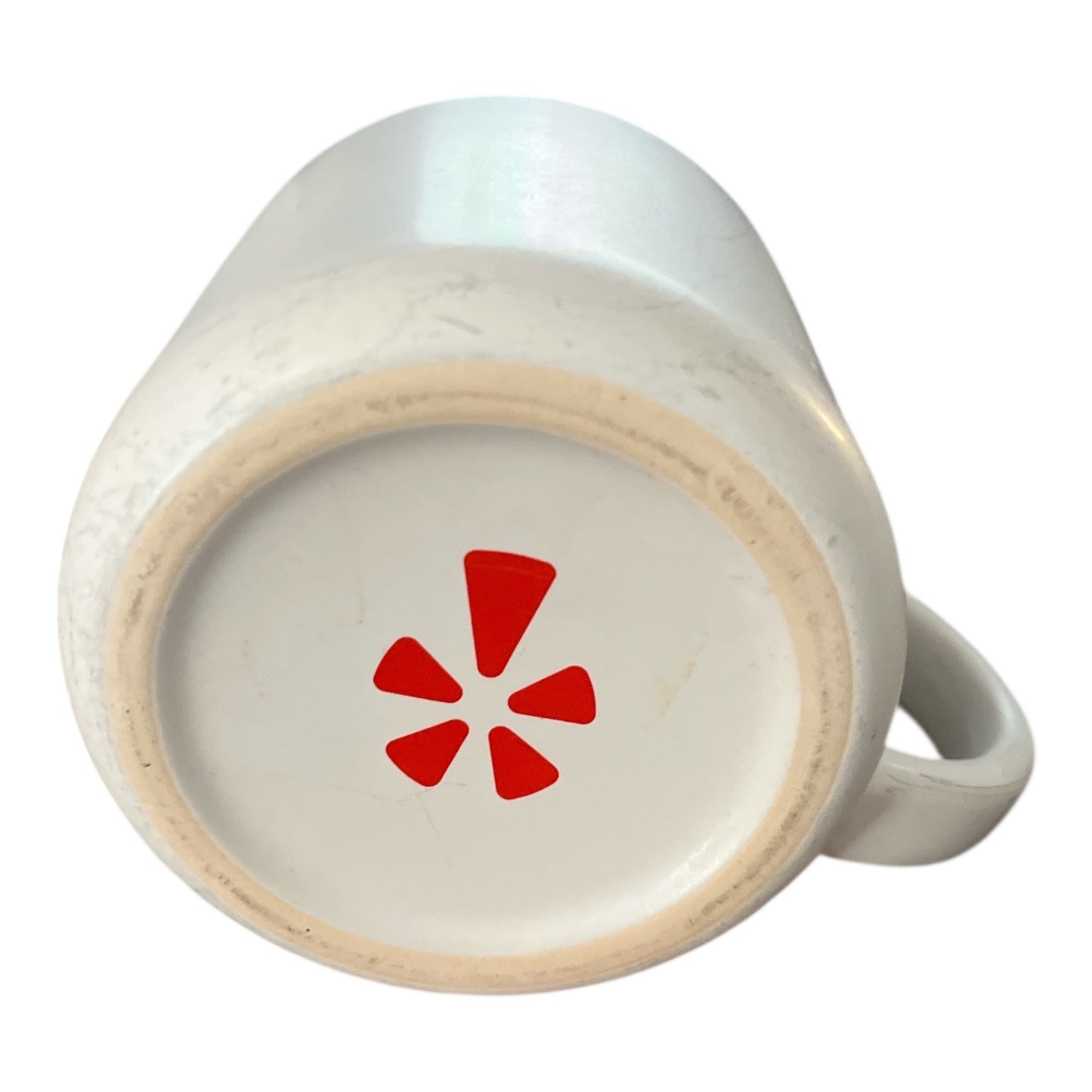 Yelp Logo Coffee Mug – Red Interior – White Exterior – 3.5 x 3.5 – Promotional Ceramic Cup