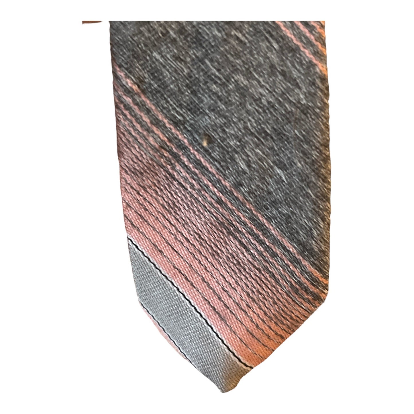 Vtg Etienne Aigner Men’s Tie – 1976 Gray Red Striped Necktie, 55” Long