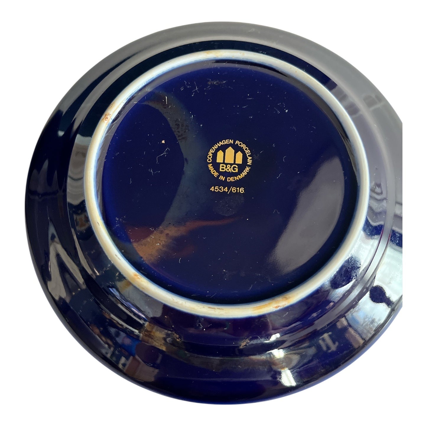 VTG 4 Bing & Grøndahl Copenhagen Porcelain Composer Plates – Cobalt Blue & 22K Gold