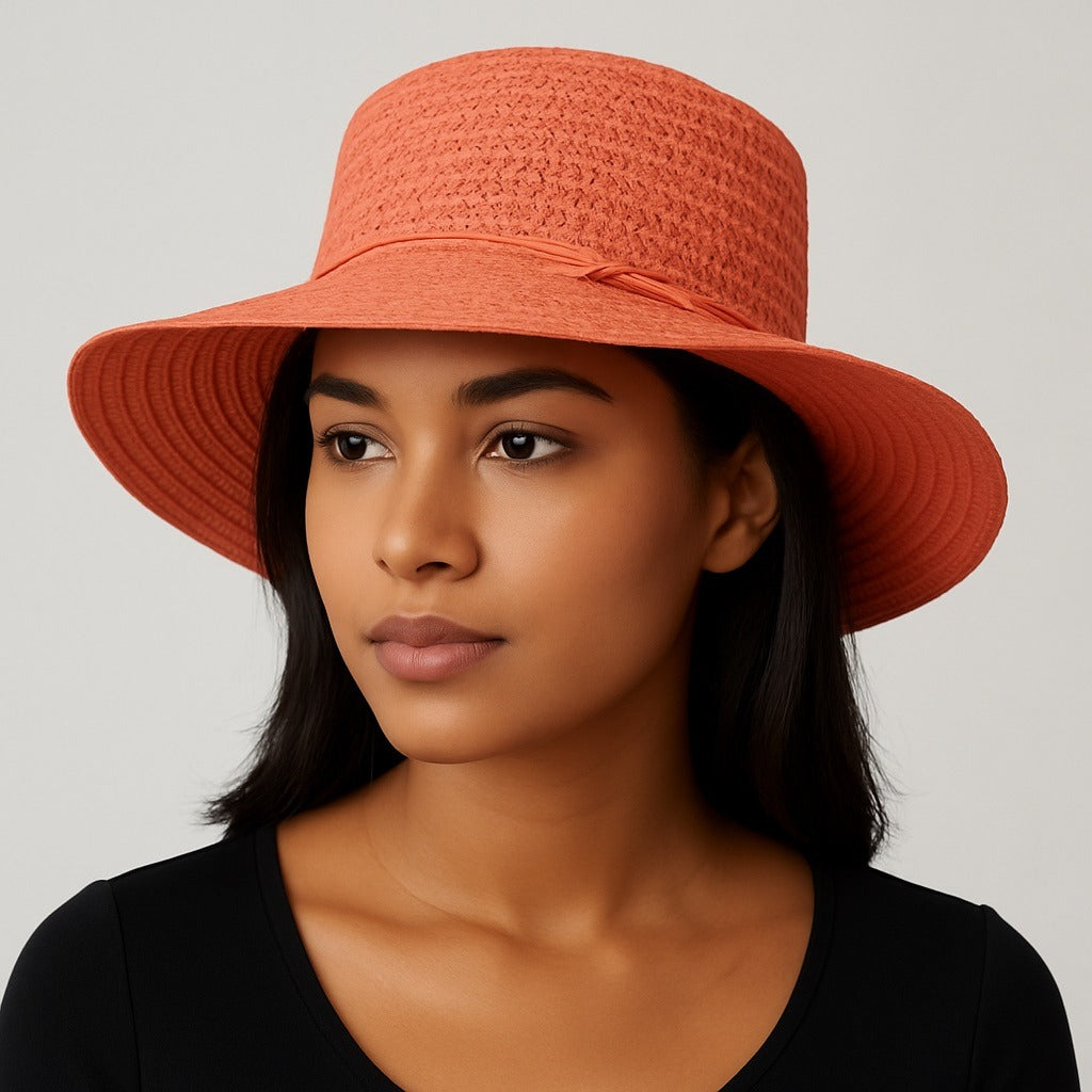 Cappelli Straworld Woven Sun Hat – Coral Pink – Wide Brim – 12”