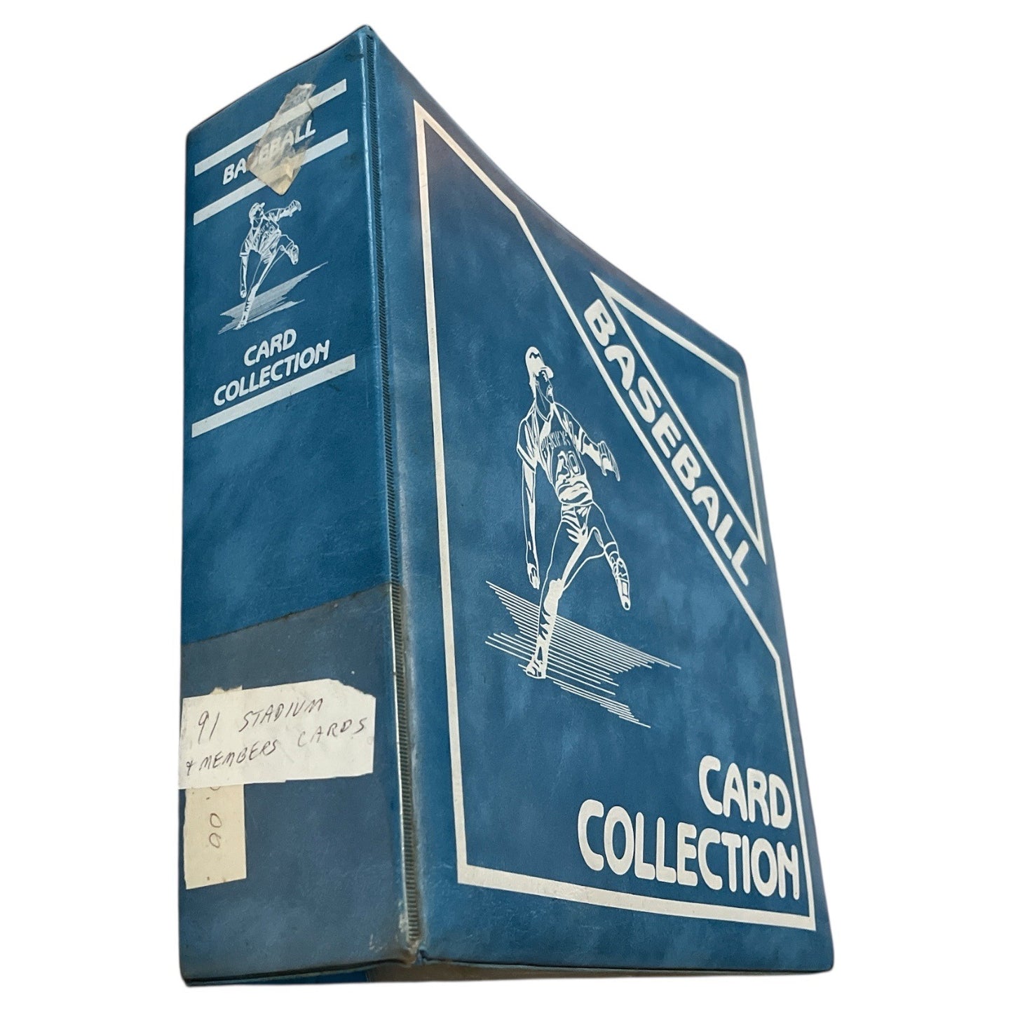 Vintage Baseball Card Collection Binder With 1991 Stadium Club Cards & Player Images