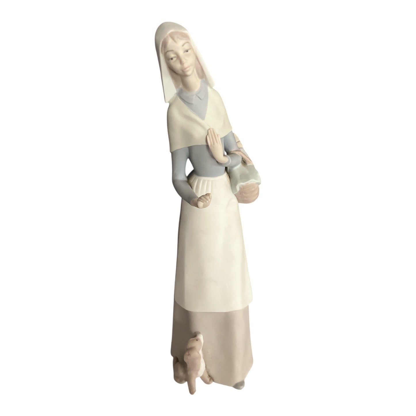 Vintage Lladro “Shepherdess with Dog” Figurine #1011034 – Retired 1989 – Handmade in Spain – Matte Finish