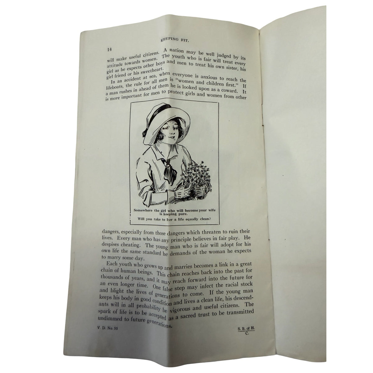Antique Keeping Fit Social Hygiene Sex Education Pamphlet Illinois Public Health c1919