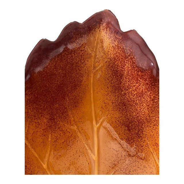 Better Homes & Gardens Autumn Leaf Bowl – Glazed Ceramic Maple Leaf Dish – Fall Harvest Decor – Brown & Amber Serveware