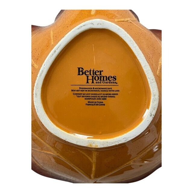 Better Homes & Gardens Autumn Leaf Bowl – Glazed Ceramic Maple Leaf Dish – Fall Harvest Decor – Brown & Amber Serveware