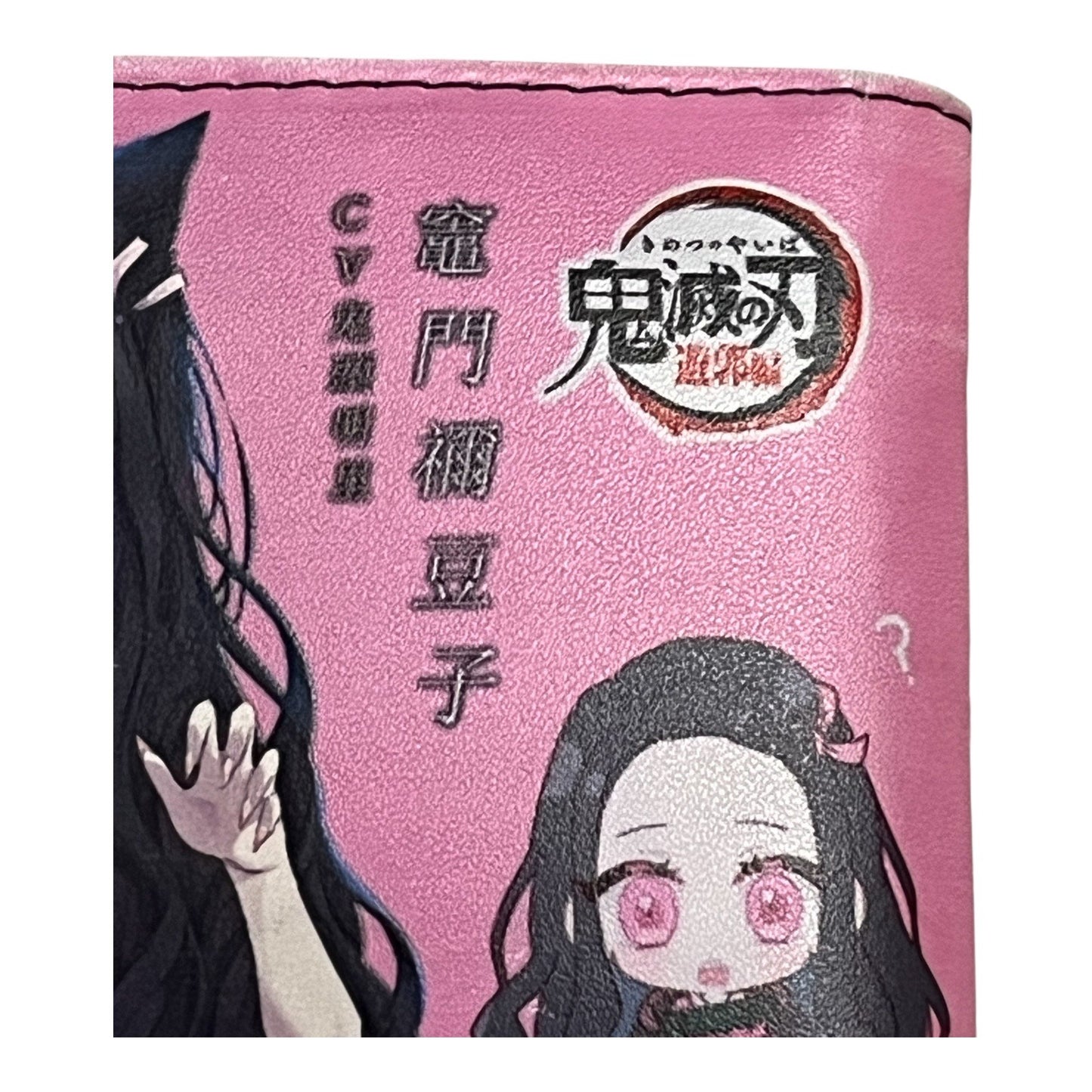 Demon Slayer Anime Wallet – Nezuko Kamado Pink Bifold with Zipper Pocket
