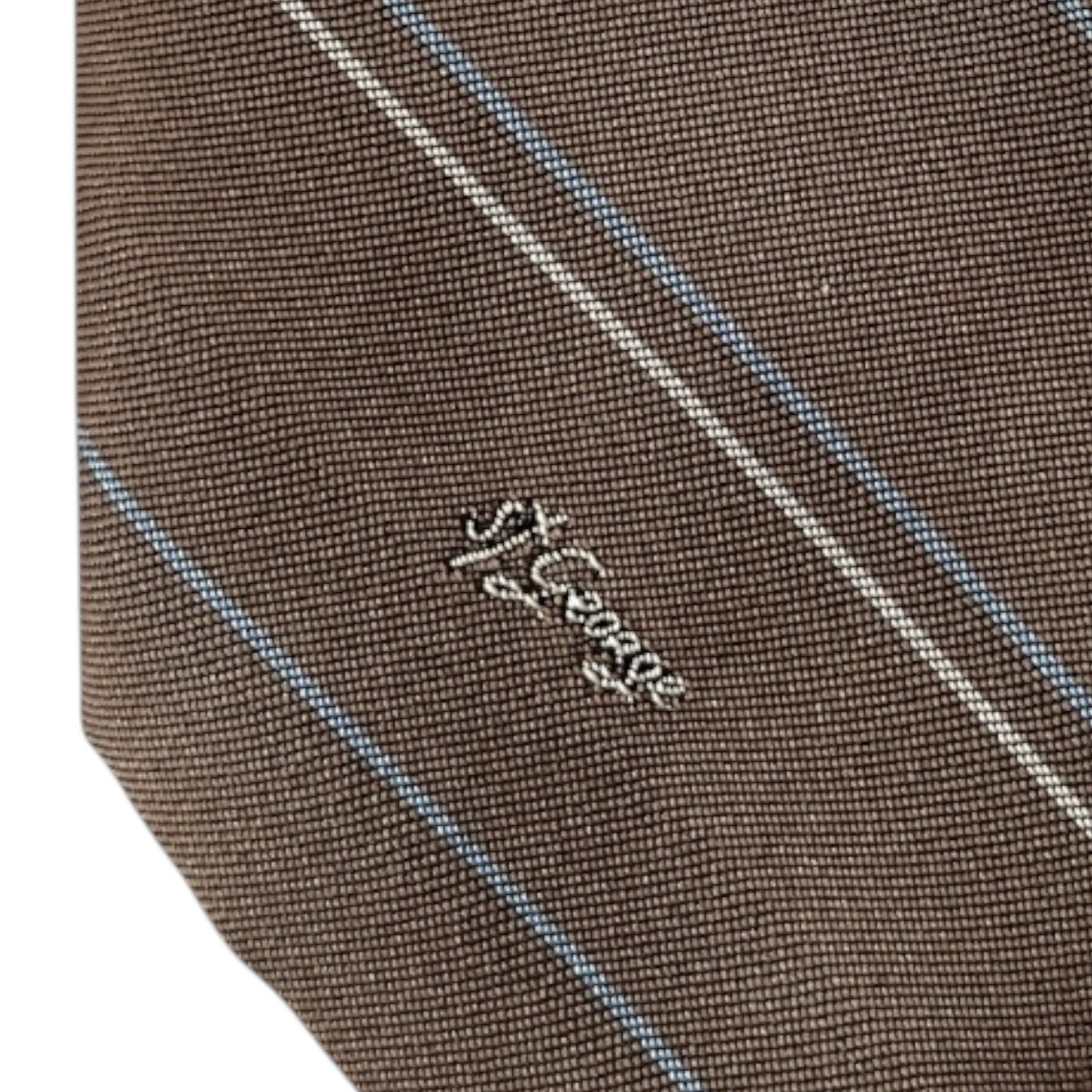 Vintage Allyn St. George Men’s Tie – Brown Striped Necktie 57” Long Y2K