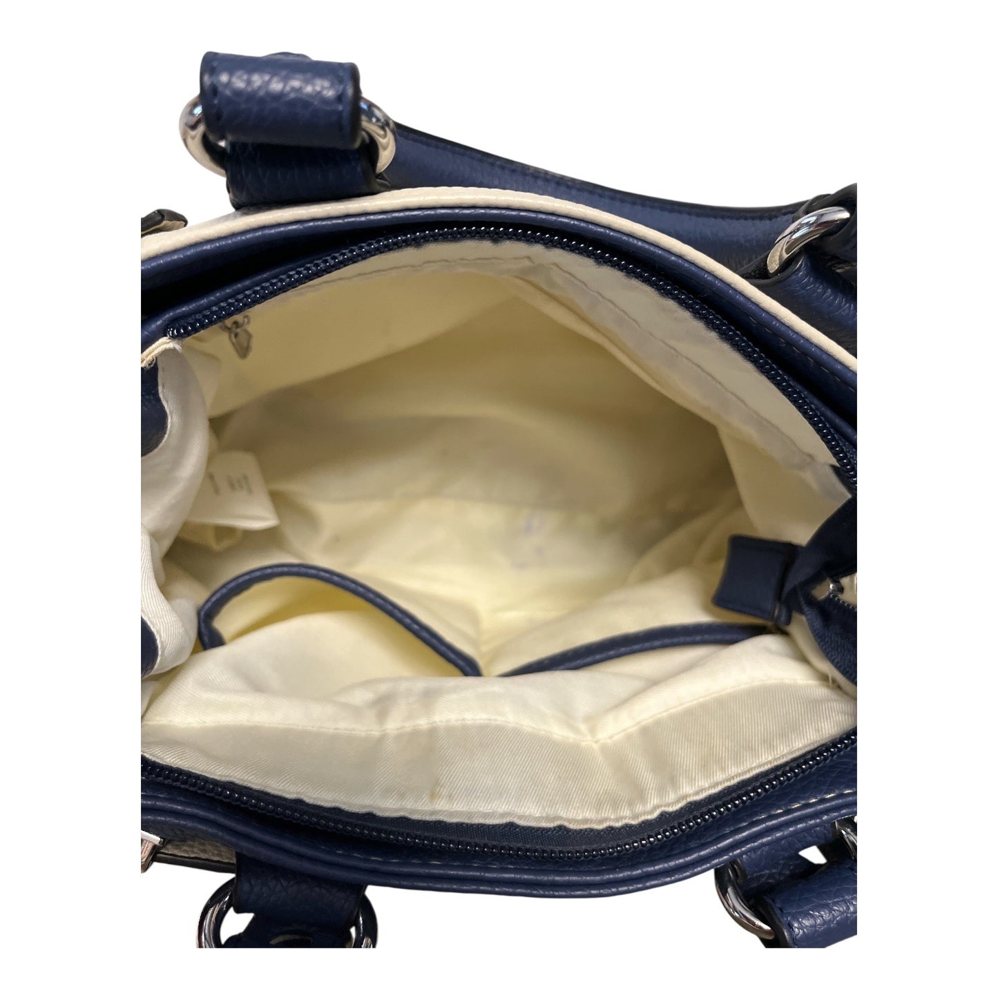 Bradford Exchange James Hautman Songbird Satchel Handbag – Cardinal Charm – Blue Trim – Faux Leather