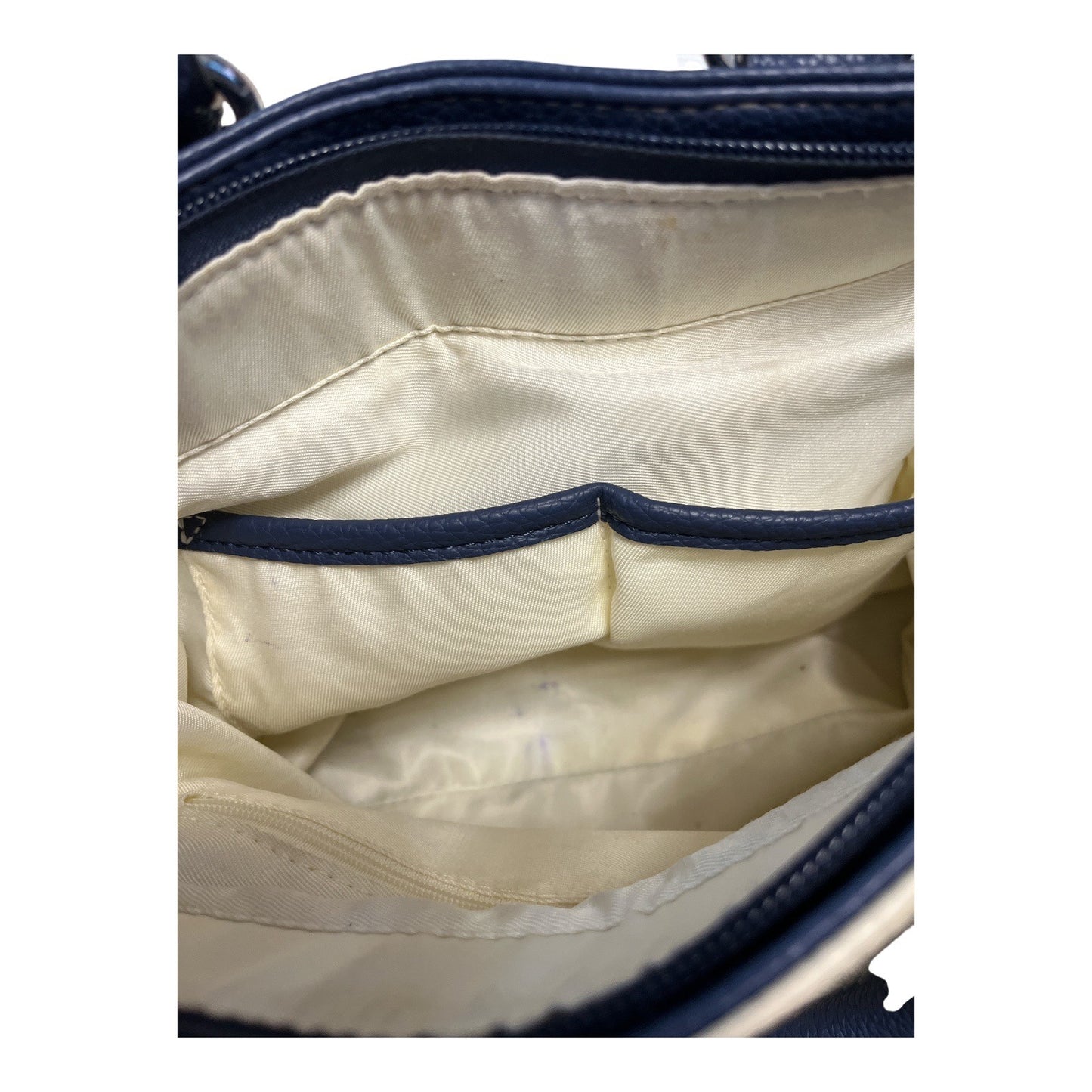 Bradford Exchange James Hautman Songbird Satchel Handbag – Cardinal Charm – Blue Trim – Faux Leather