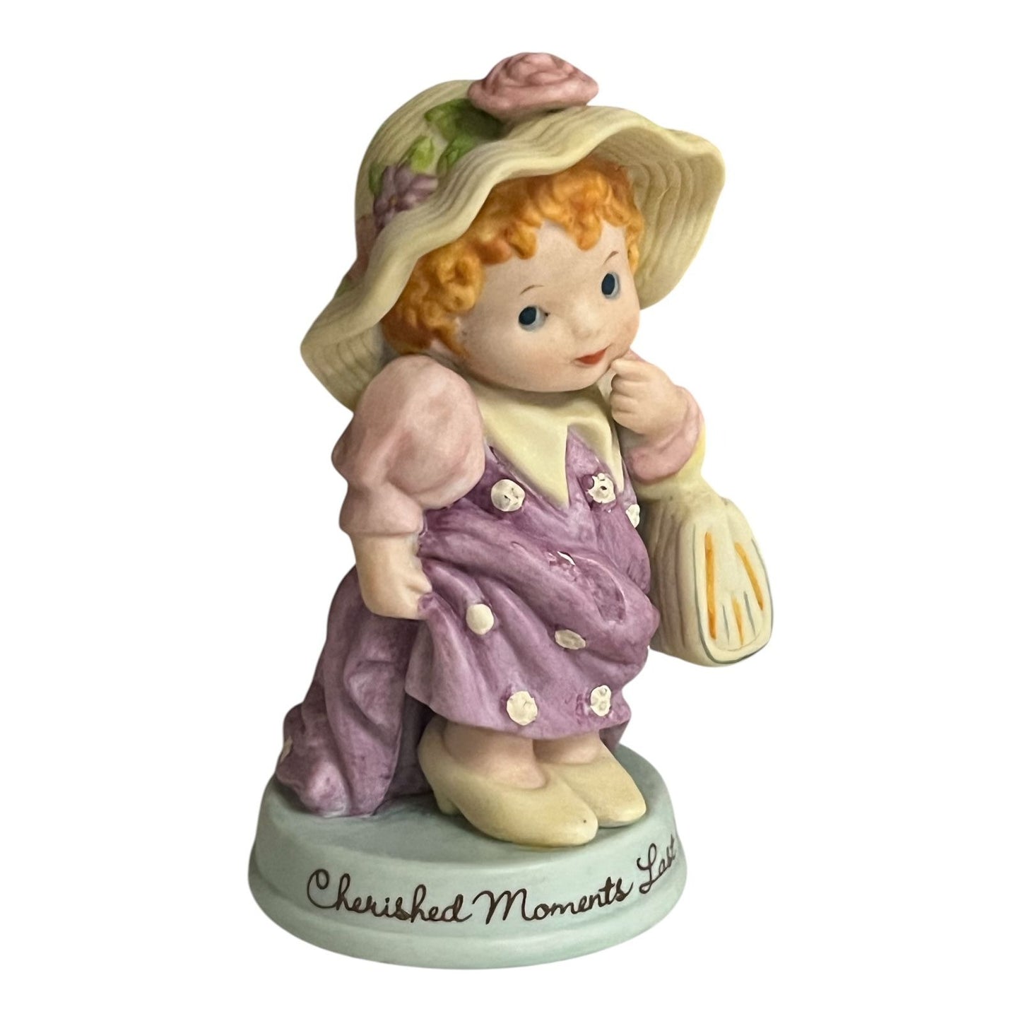 Vintage 1983 Avon Cherished Moments Figurine – Girl in Hat – Cherished Moments Last Forever