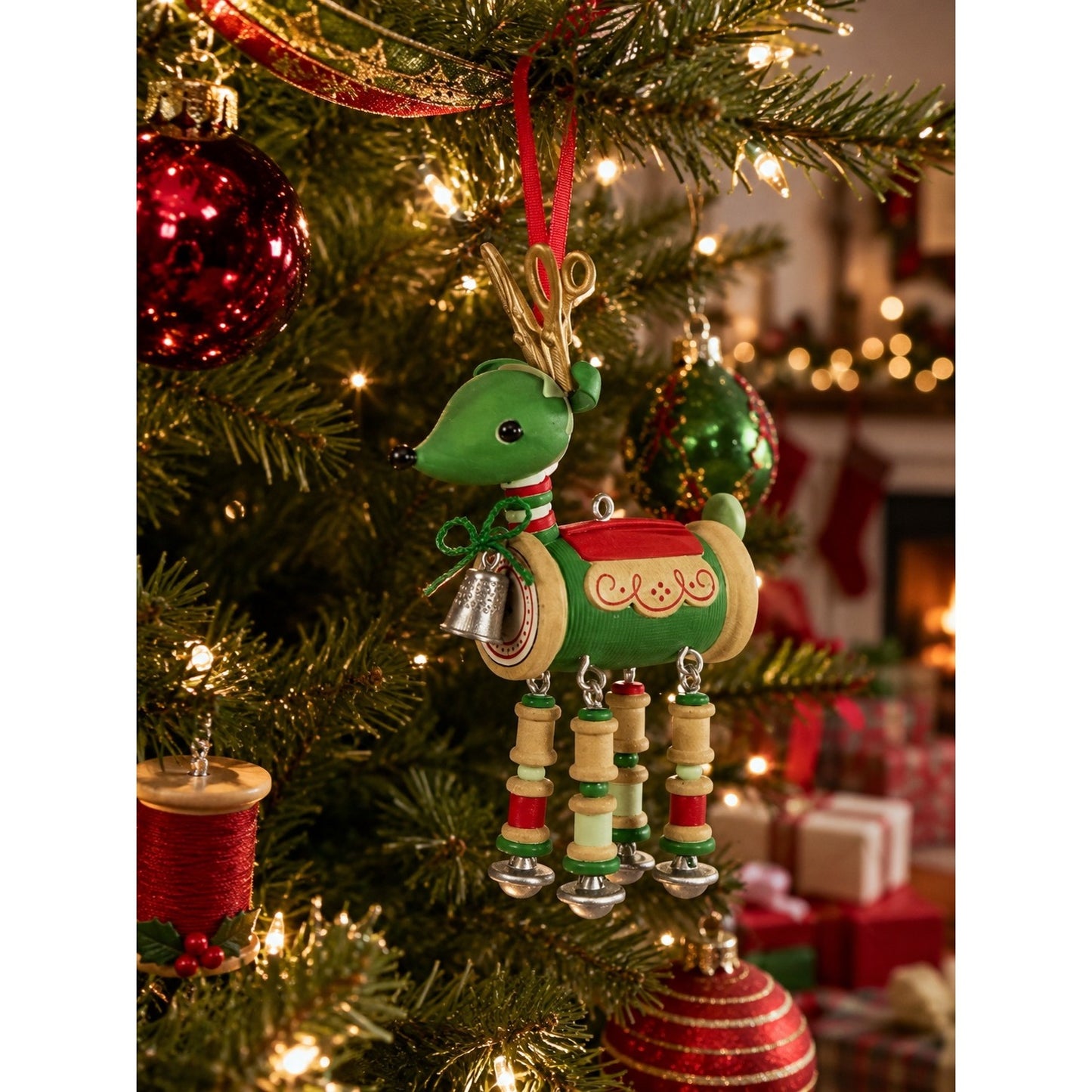 Hallmark Keepsake Sew Darn Cute Reindeer Ornament 2025 Artist Crafted Christmas Decor