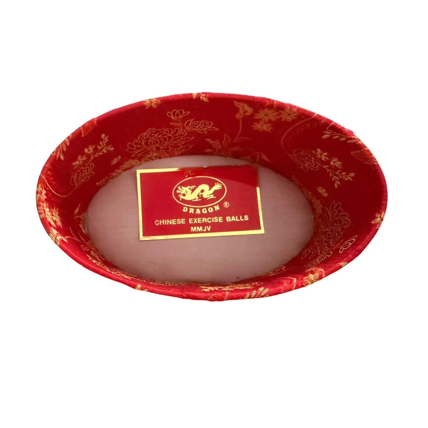 Dragon Chinese Exercise Balls MMJV Baoding Meditation Therapy Balls with Silk Brocade Case