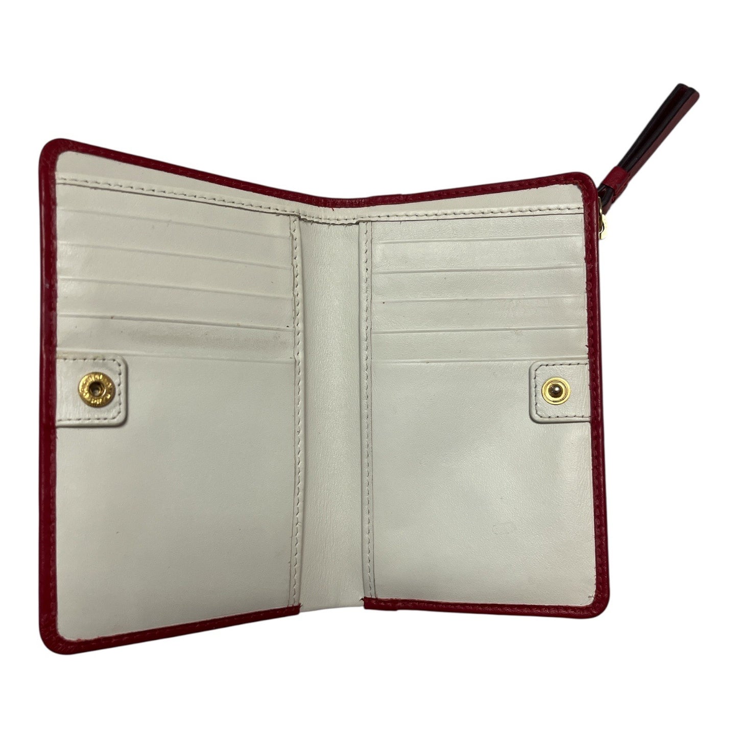 Radley London Leather Wallet – Red Appliqué Dogs with Union Jack – Bifold Zip Coin Purse