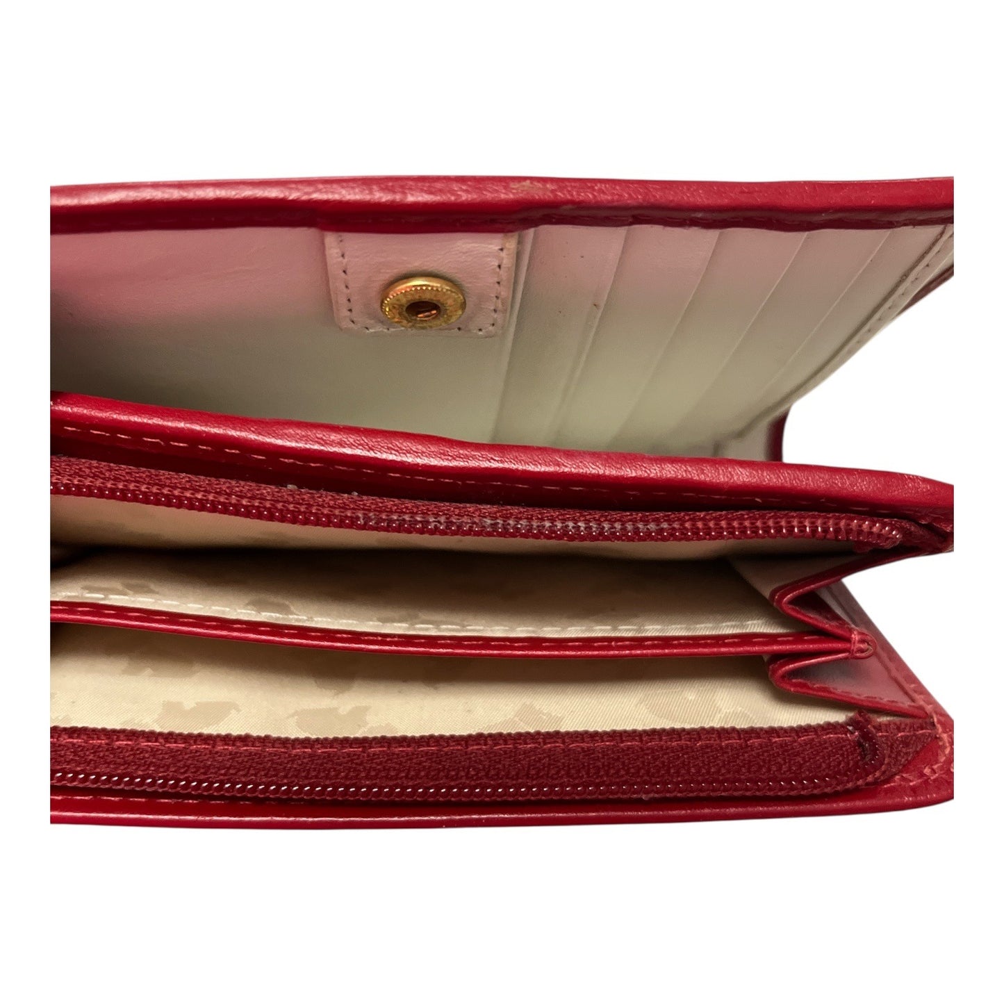 Radley London Leather Wallet – Red Appliqué Dogs with Union Jack – Bifold Zip Coin Purse