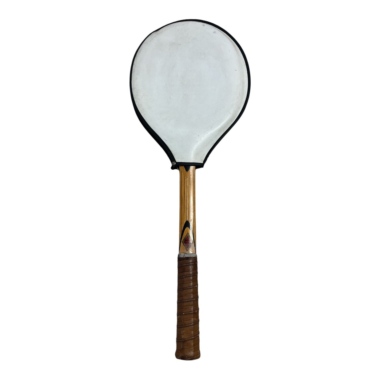 Vintage Nine Ply Wooden Tennis Racket with Cover – DeLuxe Laminated Hardwood, Ultra Tac Grip by Lamkin