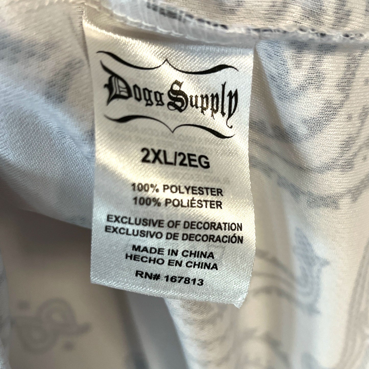 Dogg Supply by Snoop Dogg 2XL Tank Top – White Bandana Mesh Jersey – Vintage Y2K–2010s Streetwear