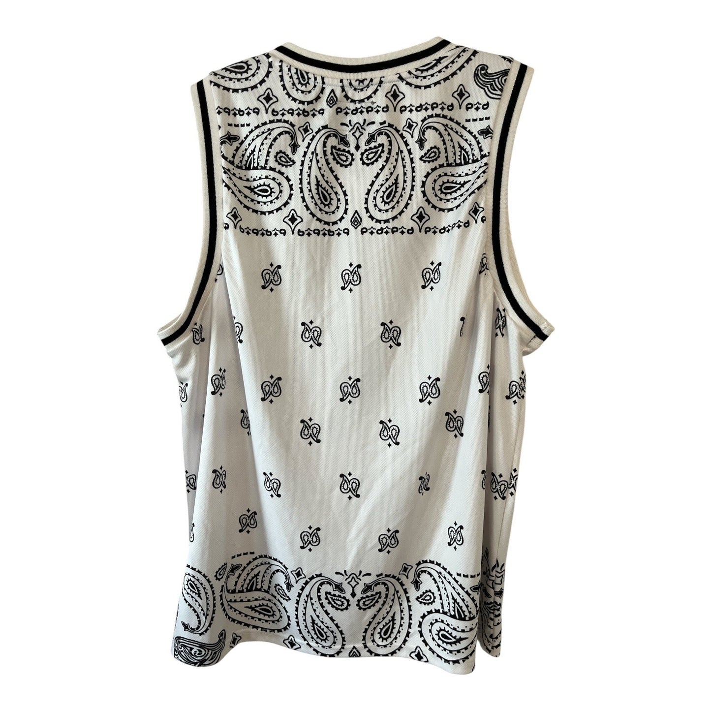Dogg Supply by Snoop Dogg 2XL Tank Top – White Bandana Mesh Jersey – Vintage Y2K–2010s Streetwear